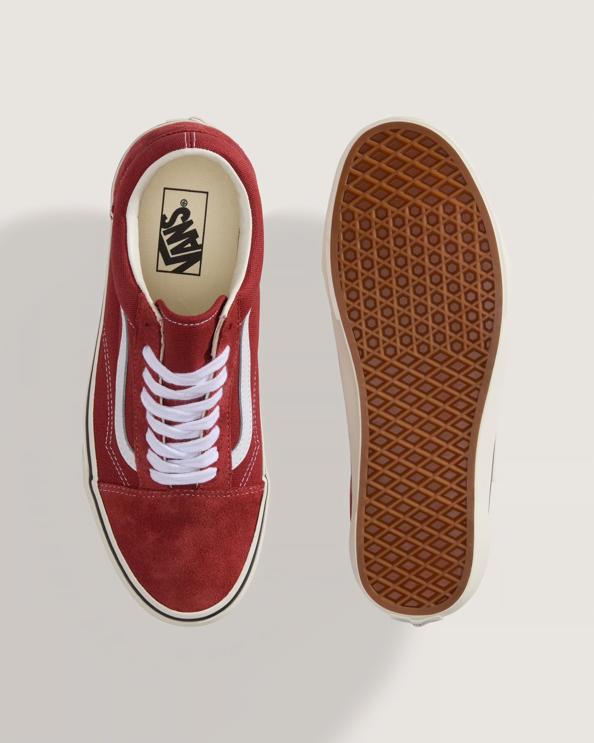 Men's Vans Old Skool Duck Canvas Shoes Poppy Ember Red