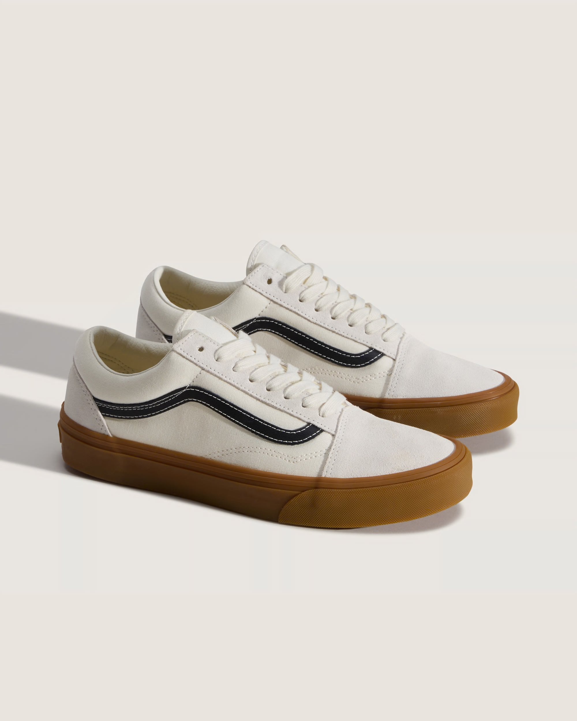 Men's Vans Old Skool Shoes Gum White