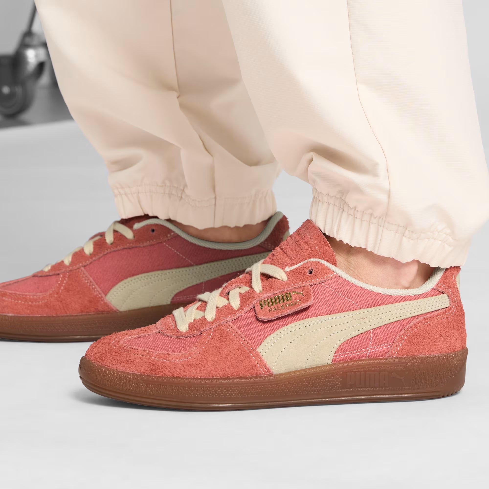 Women's PUMA Palermo Vintage Sneakers Peach Frost / Creamy Vanilla