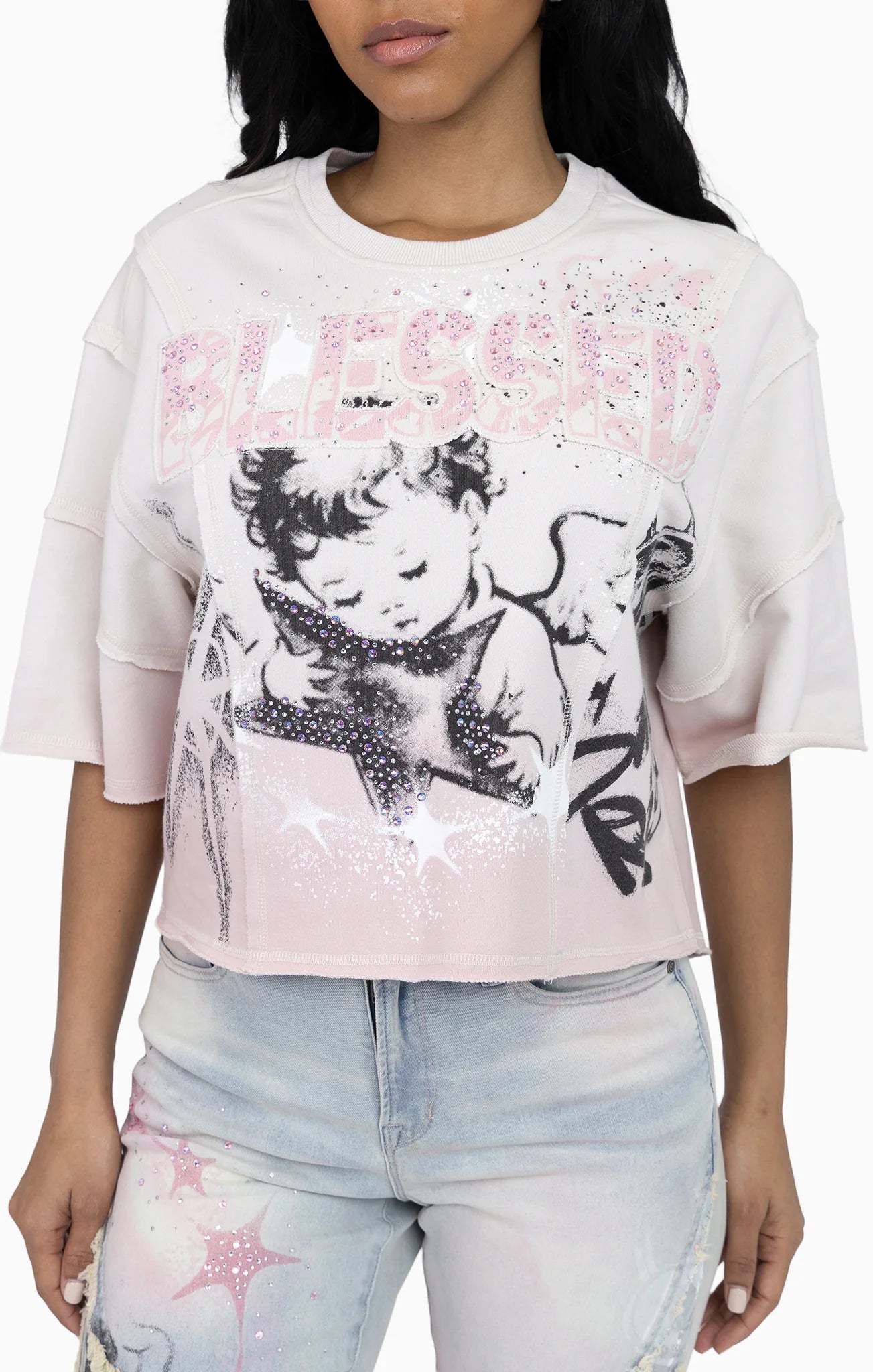 Women's Smoke Rise Dip Dyed Cutline T-Shirt Almost Mauve