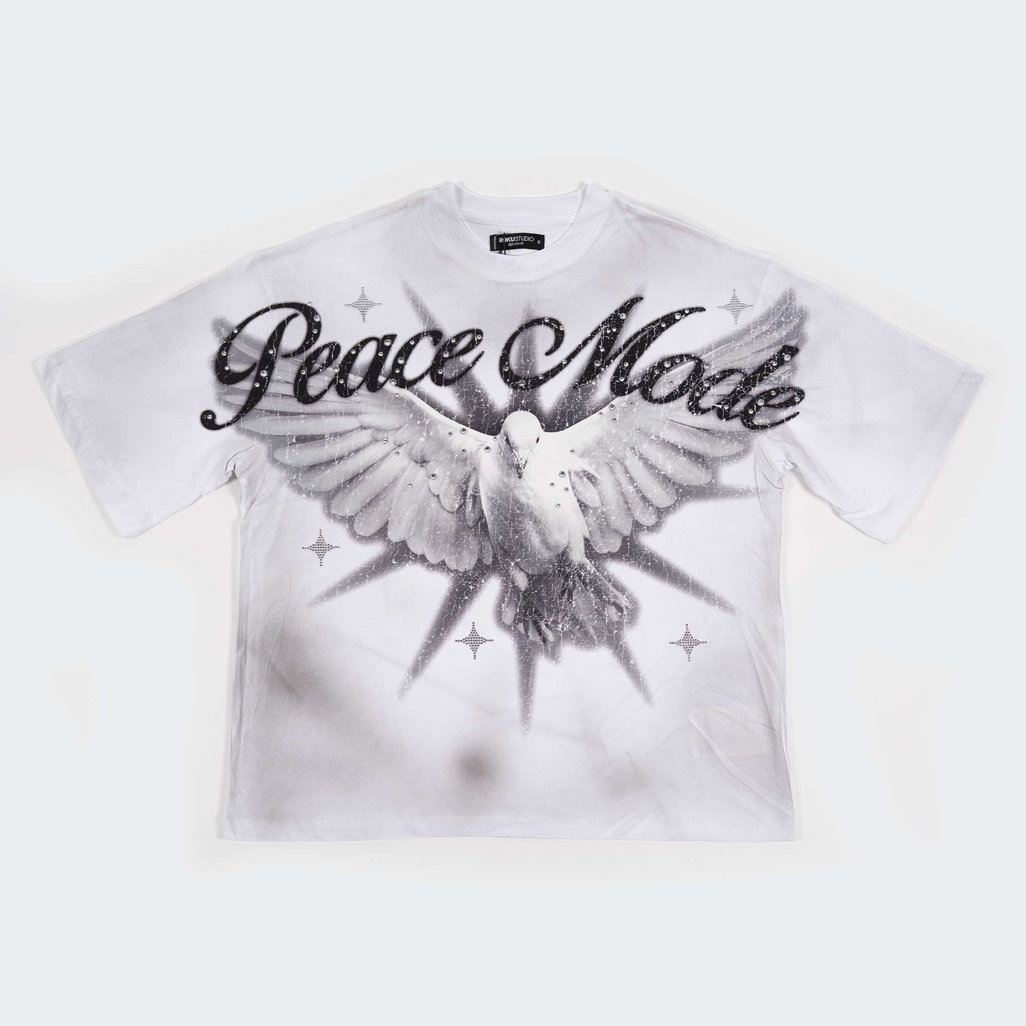 Men's Roku Studio Peace Mode Relaxed Fit T-Shirt White