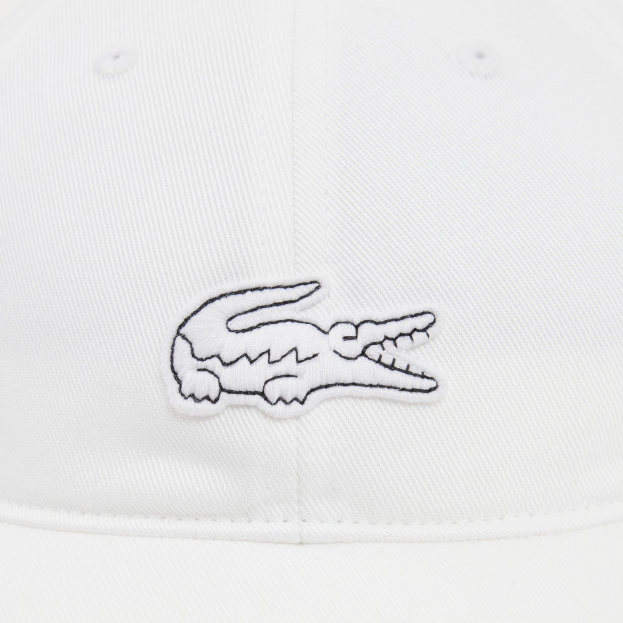 Lacoste Cotton Twill Badge Cap White