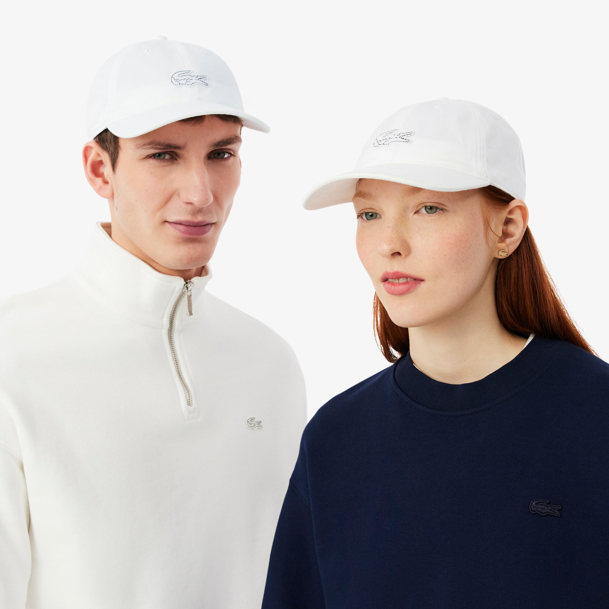 Lacoste Cotton Twill Badge Cap White