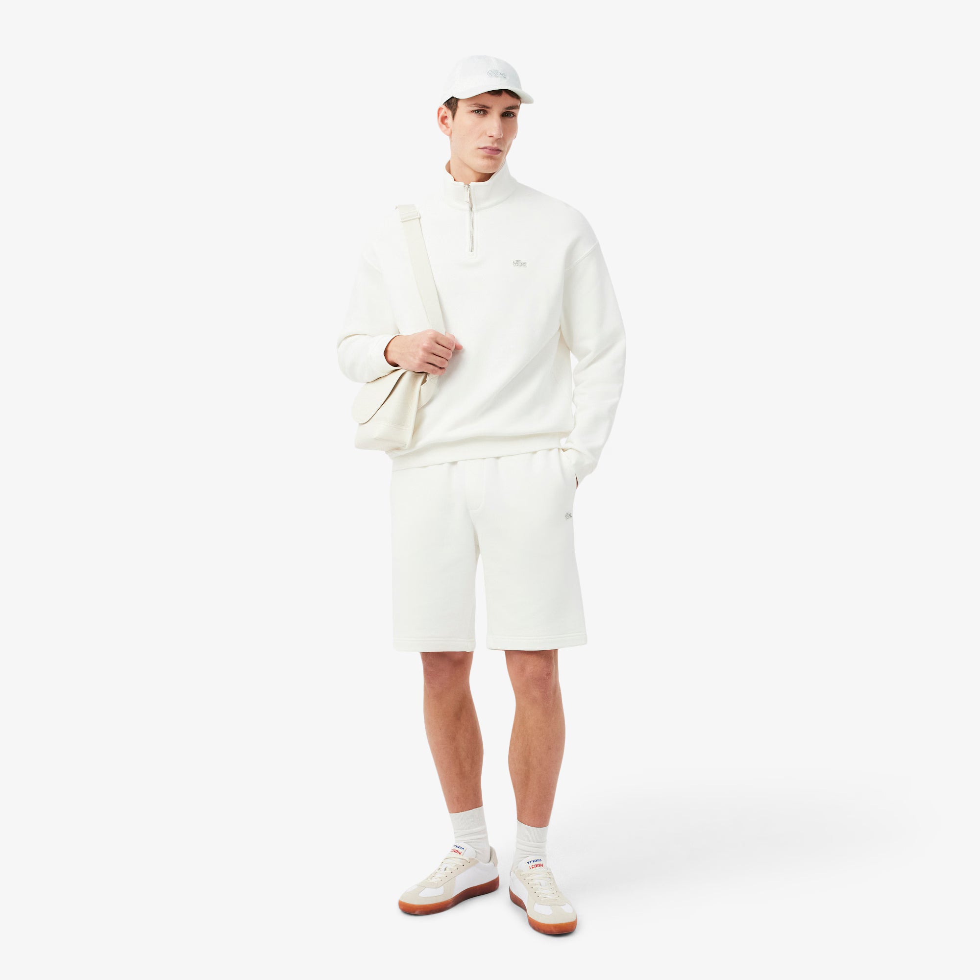 Lacoste Cotton Twill Badge Cap White