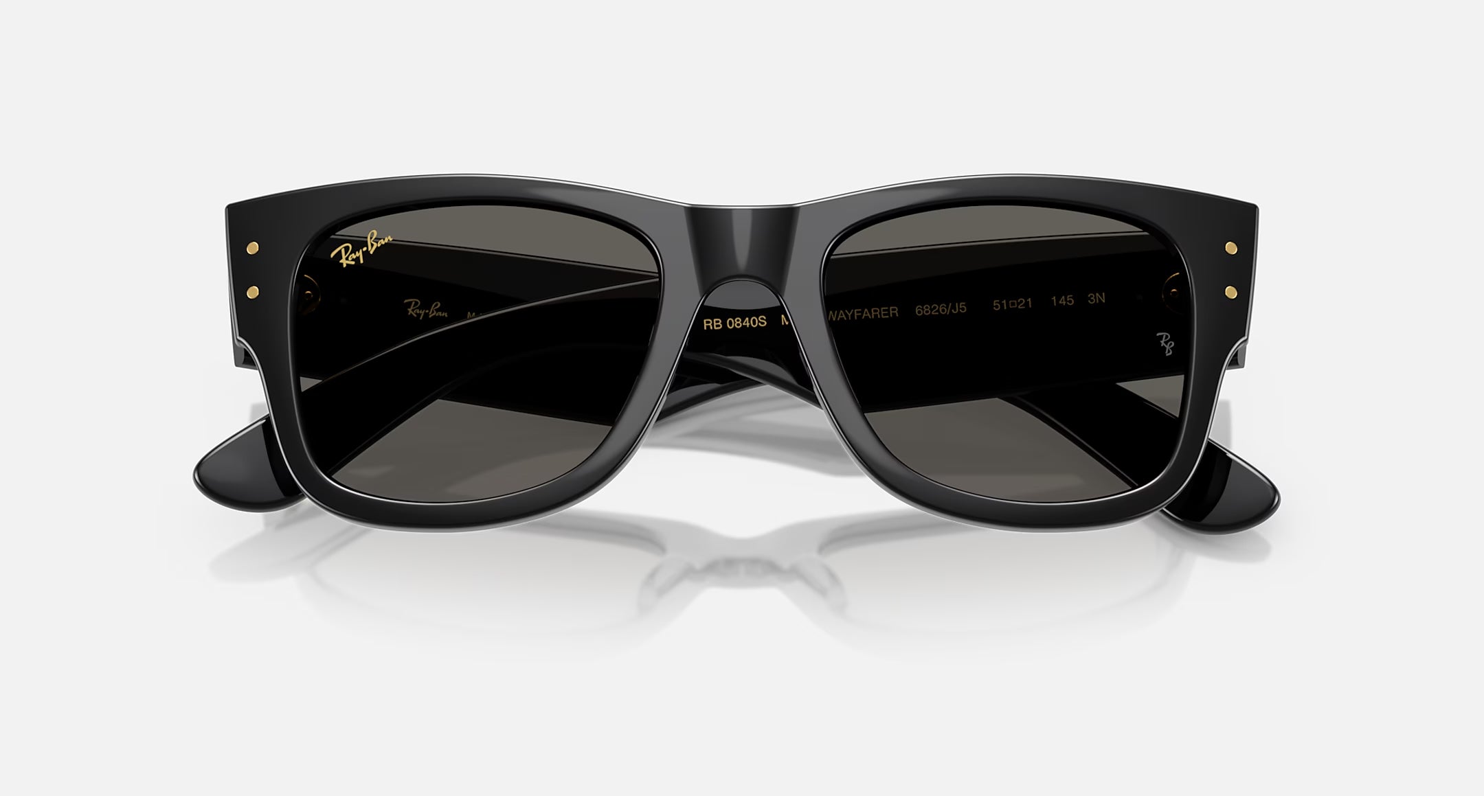 Ray-Ban Mega Wayfarer Blacked Out Sunglasses Polished Black