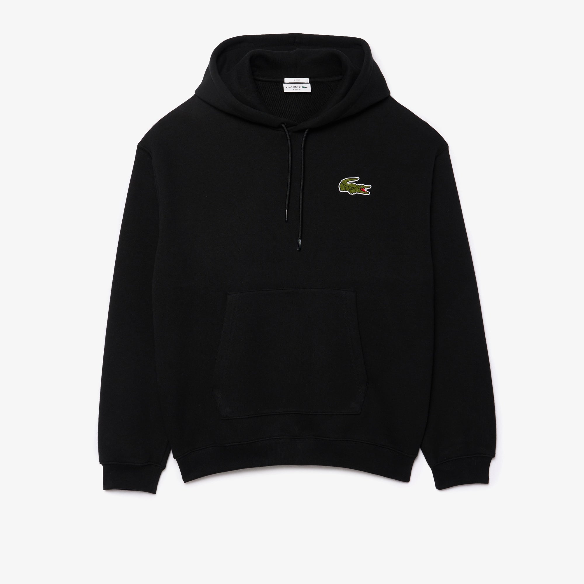 Unisex Lacoste Loose Fit Badge Accent Hoodie | Chicago City Sports