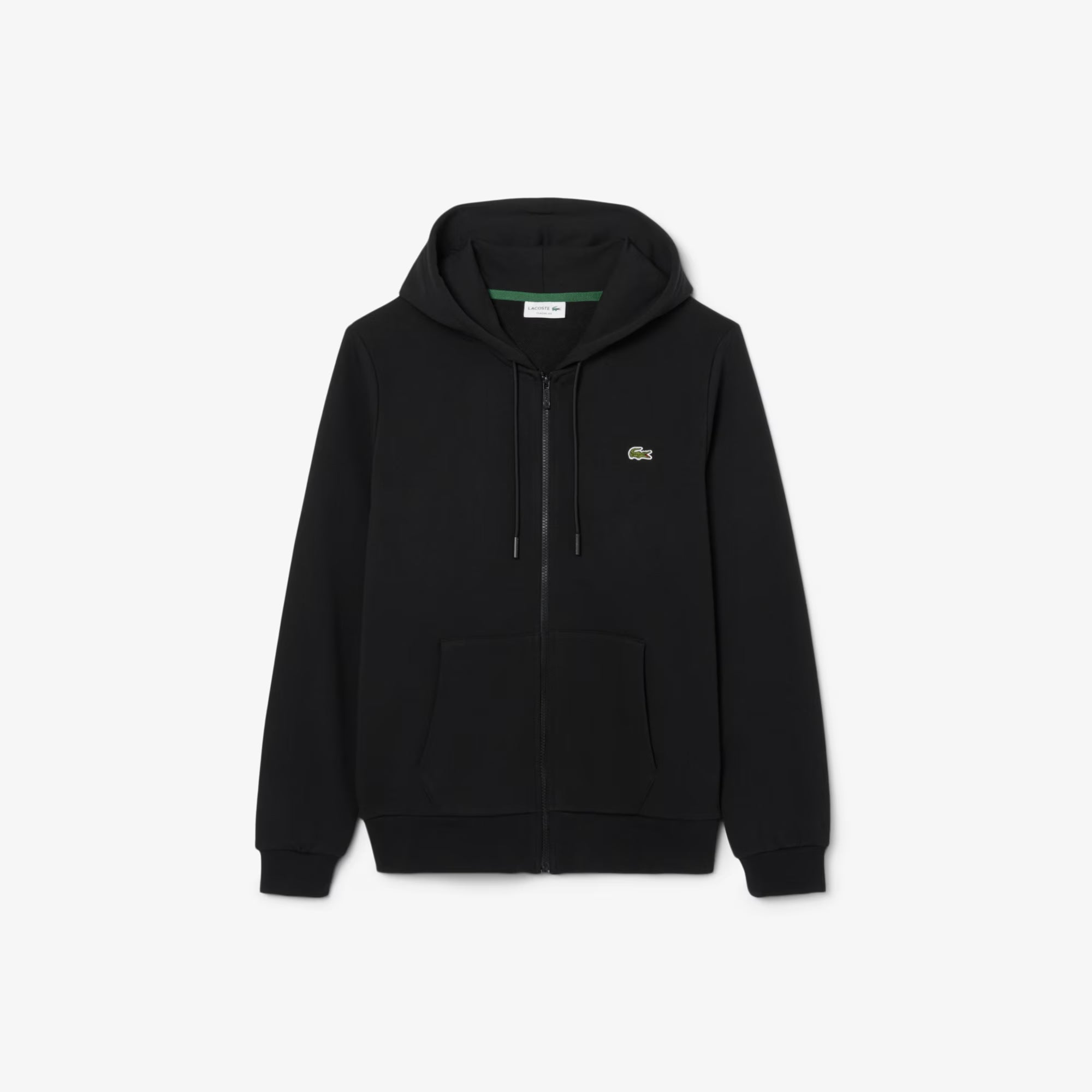 Mens Lacoste Classic Fit Zip-Up Sweatshirt Black | Chicago City Sports