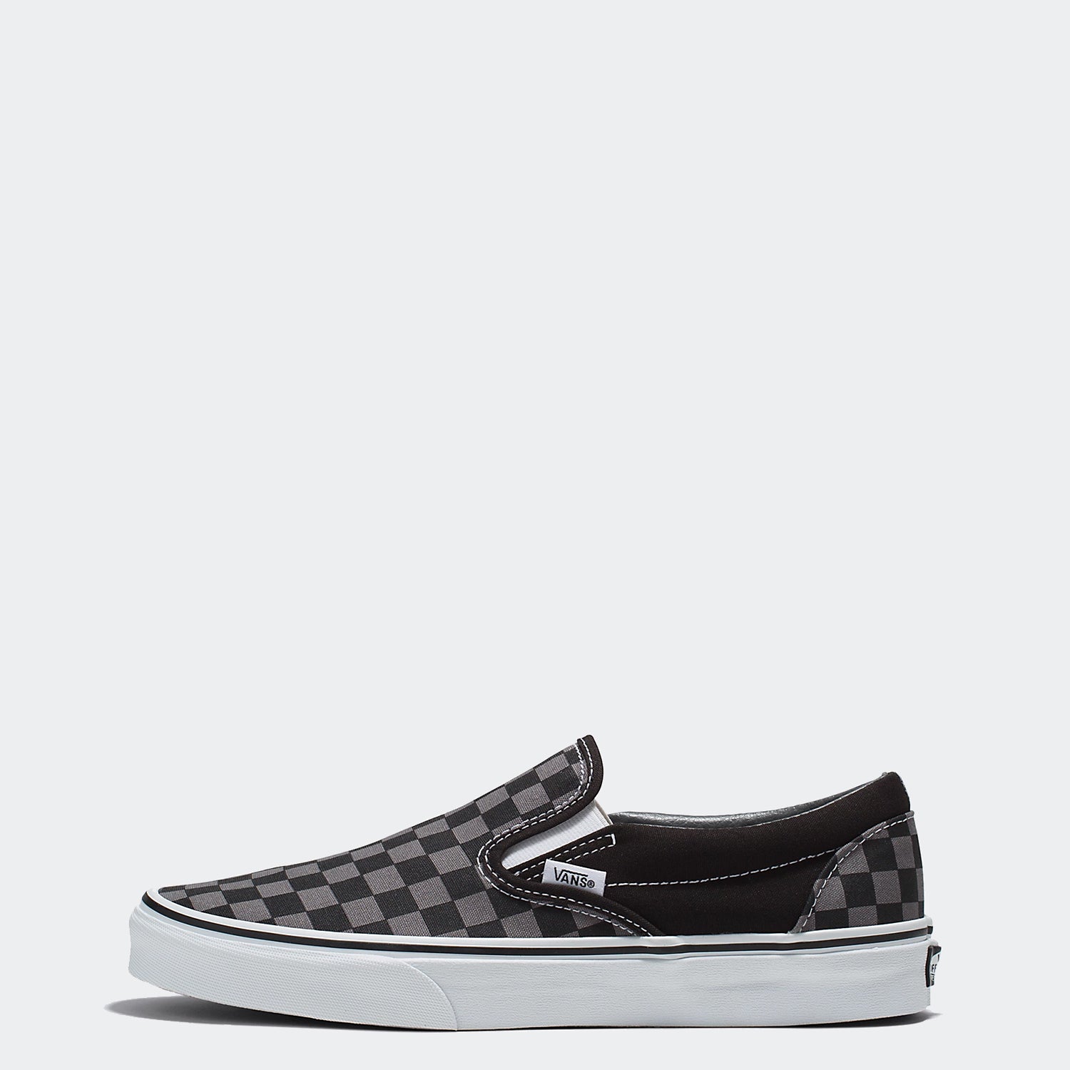 Men's Vans Checkerboard Slip-On Shoes Black/Pewter