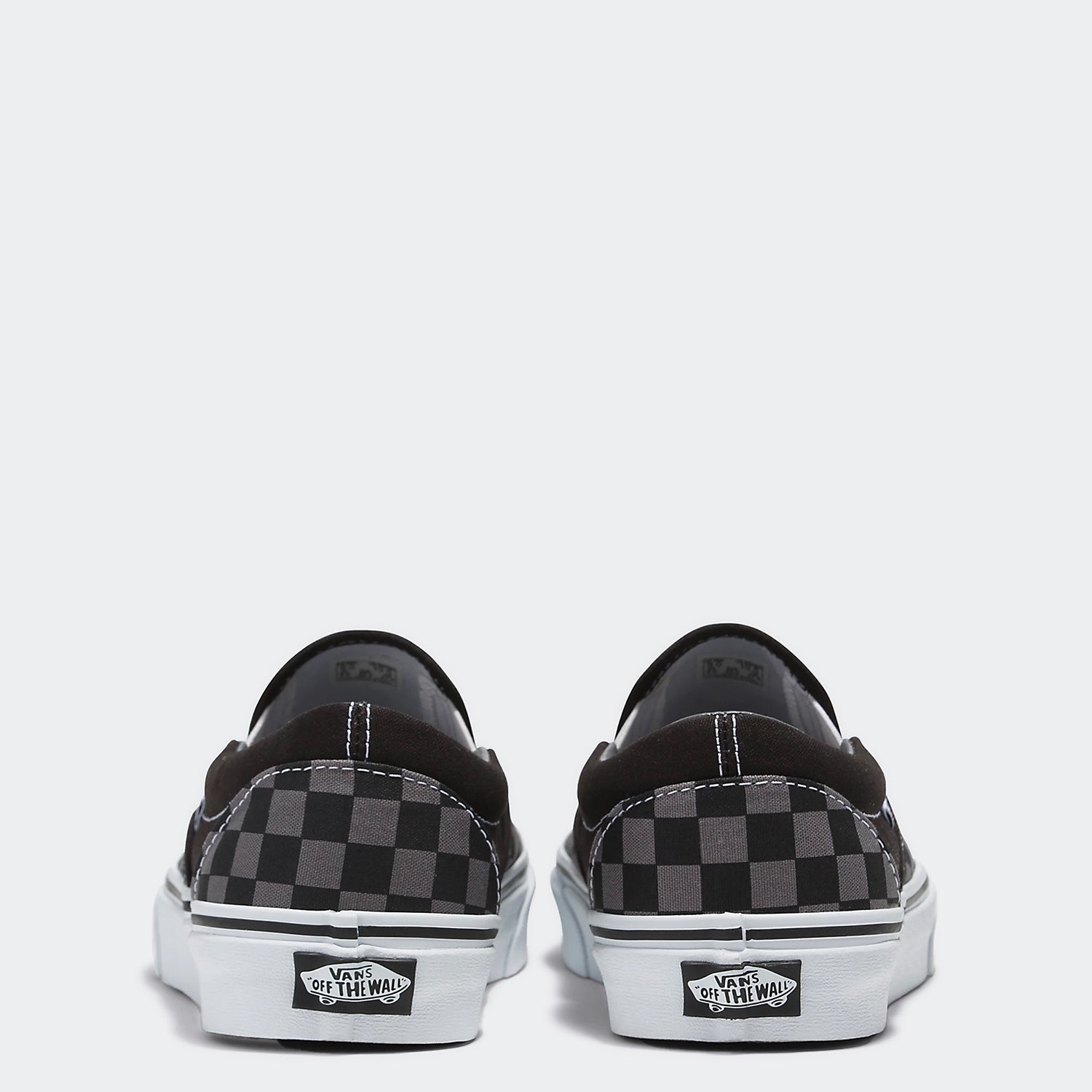 Men's Vans Checkerboard Slip-On Shoes Black/Pewter
