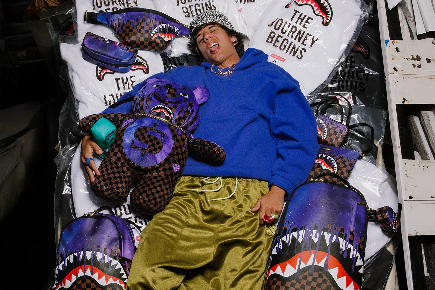 Sprayground Champion Of The Galaxy Backpack Keychain