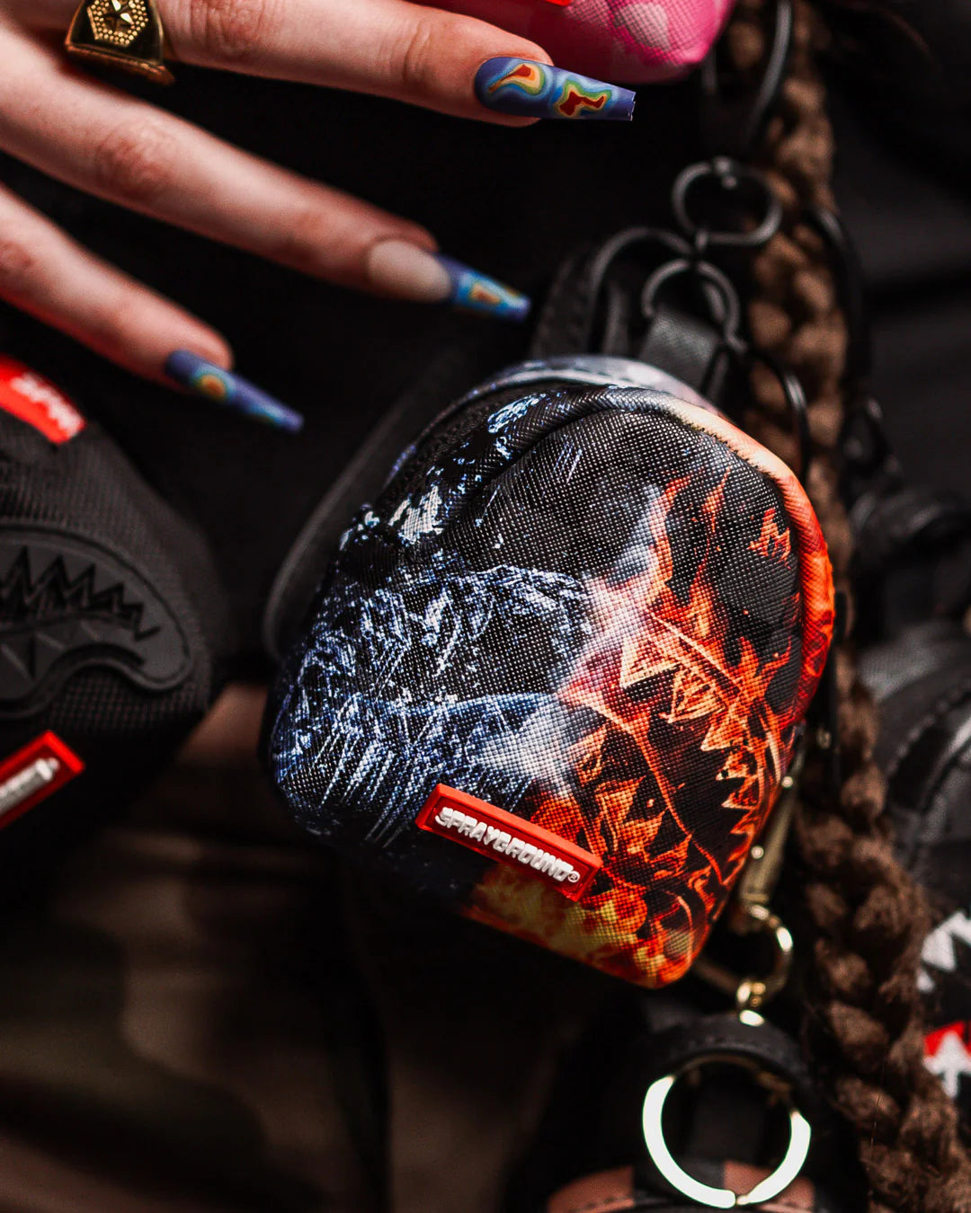 Sprayground Cold Heat Backpack Keychain