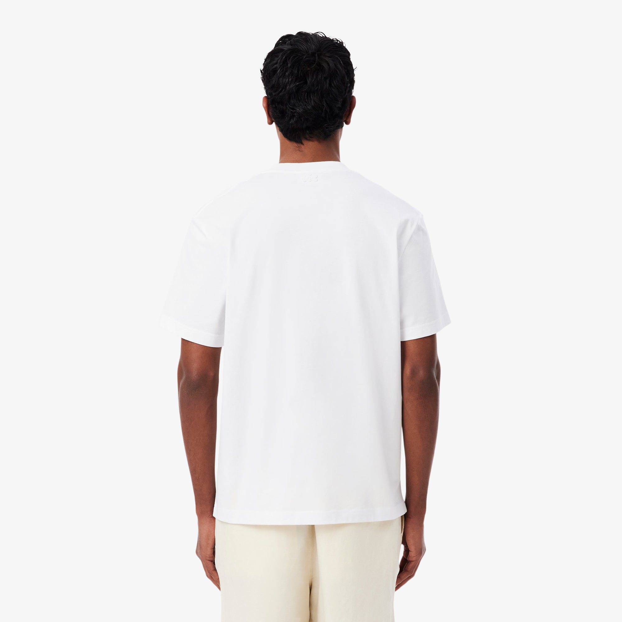 Men's Lacoste Printed Cotton T-Shirt White