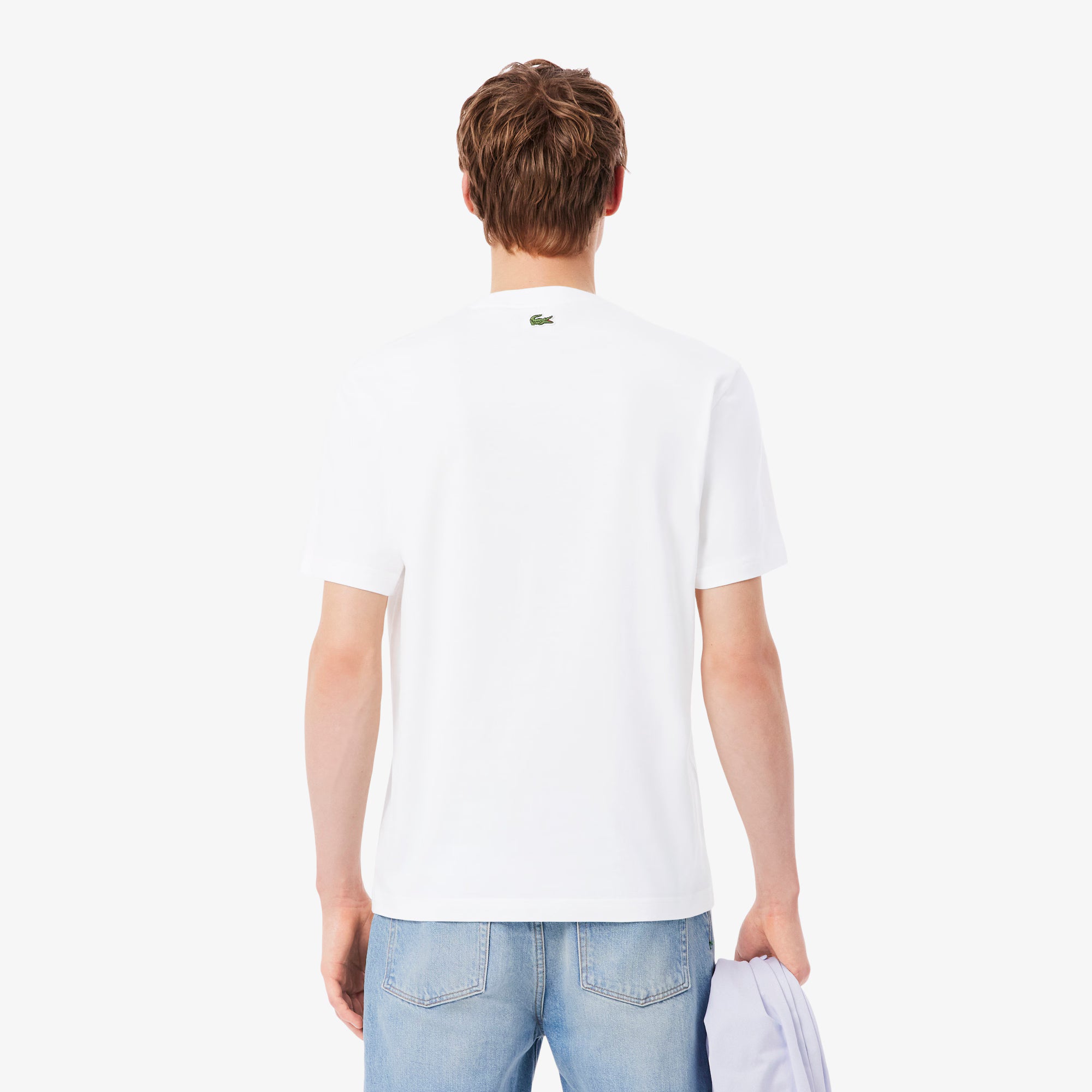 Men's Lacoste Printed Cotton T-Shirt White