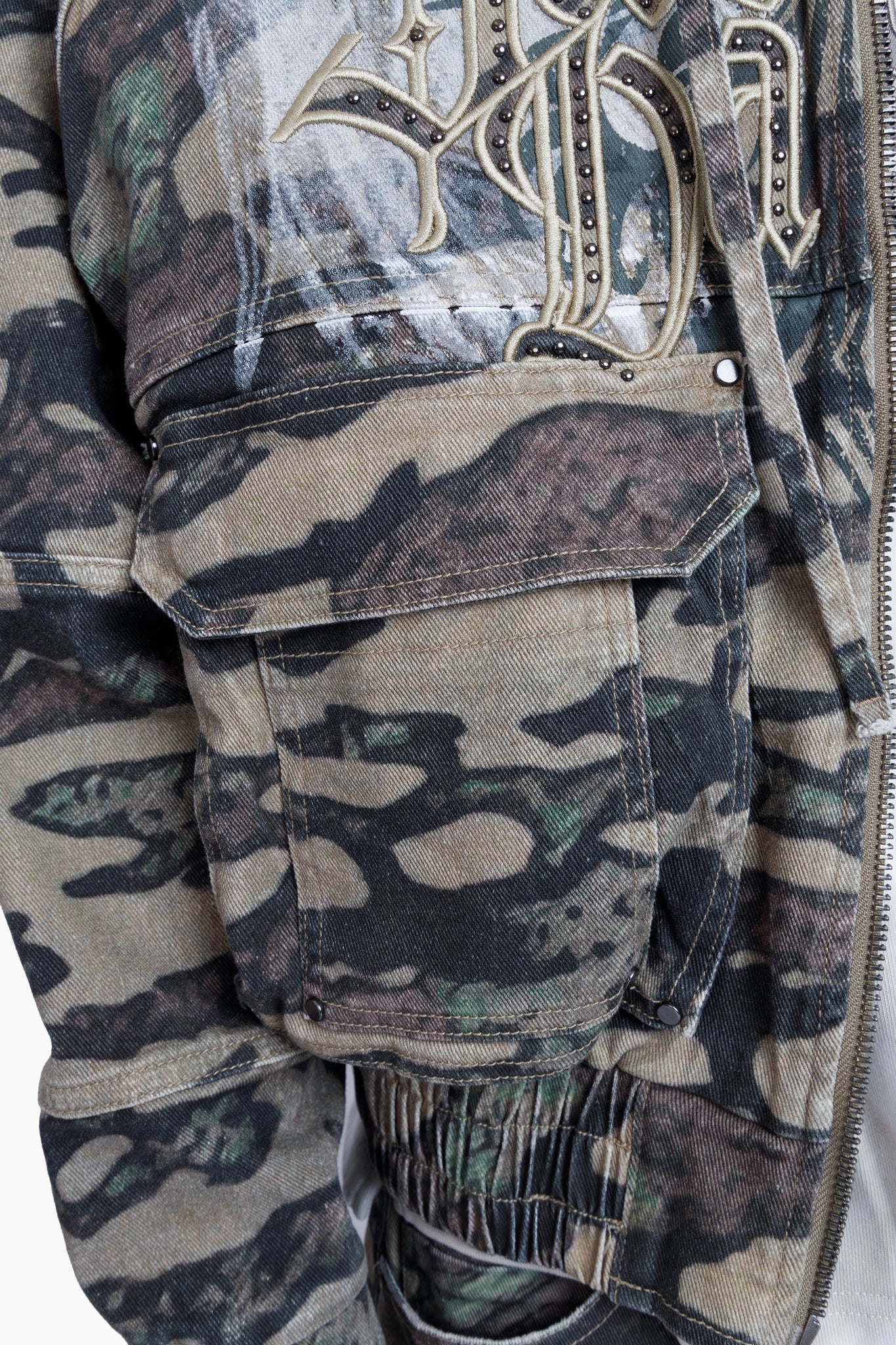 Men's Smoke Rise Sacred Dawn Hooded Bomber Jacket Arden Camo