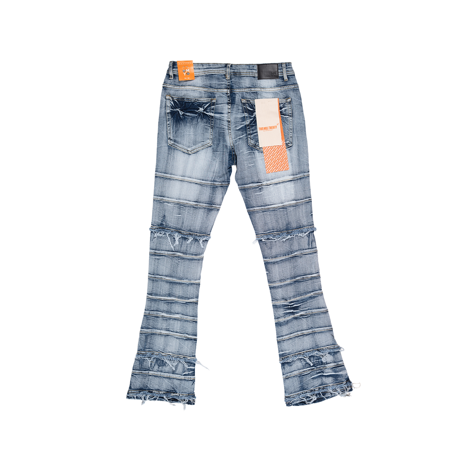 Men's TWO MILL TWENTY Tie Dye Boot Cut Jeans Light Indigo