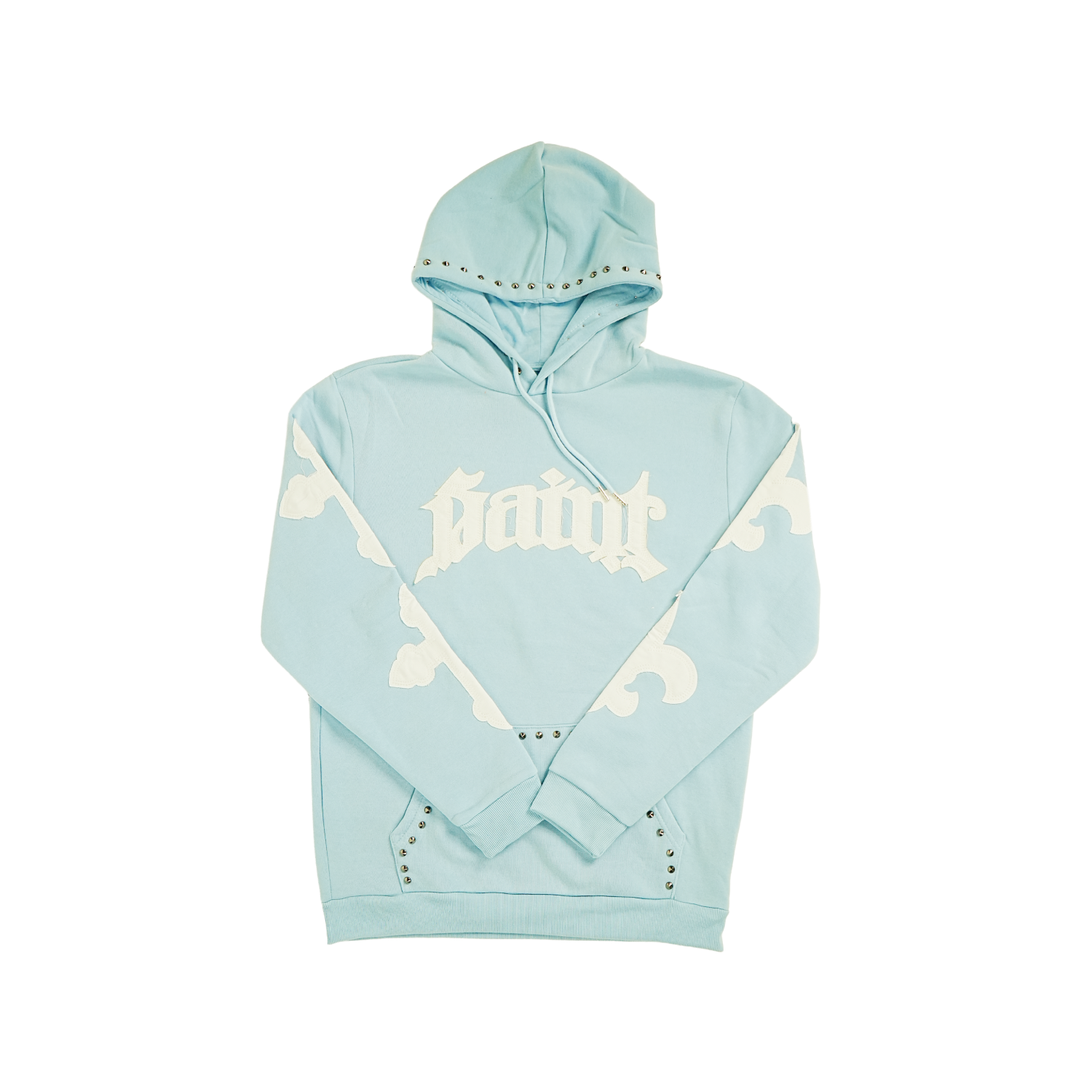 Men's TMTY Saint Studded Hoodie Light Blue | Chicago City Sports