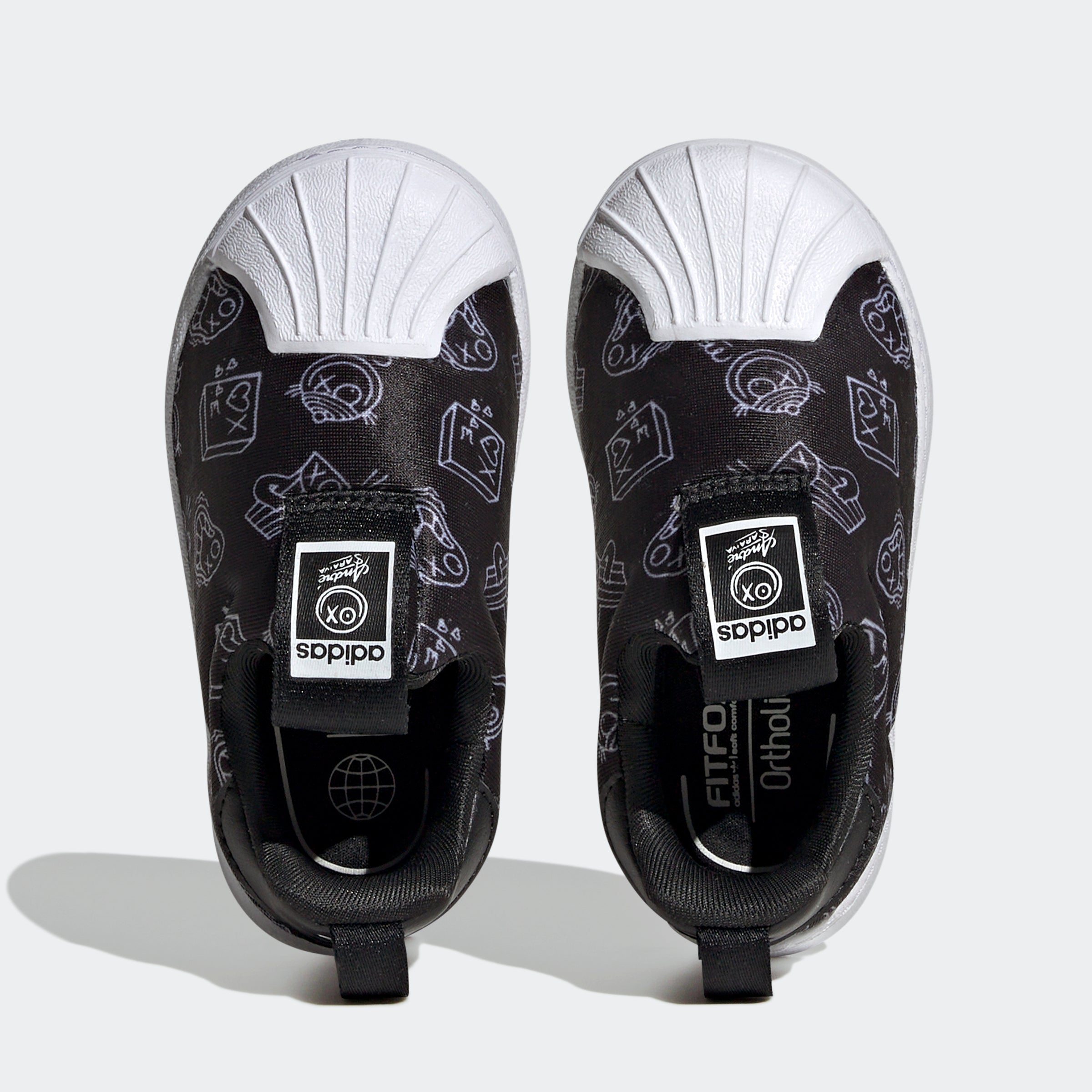 Toddlers adidas Originals André Saraiva Superstar 360 Shoes Black