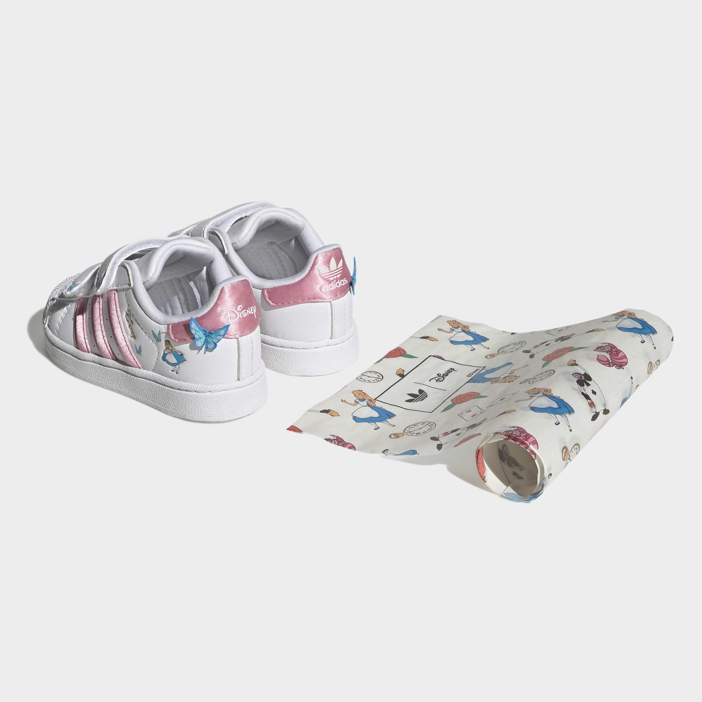 Toddlers adidas Originals Disney Superstar II Comfort Closure Shoes Alice in Wonderland