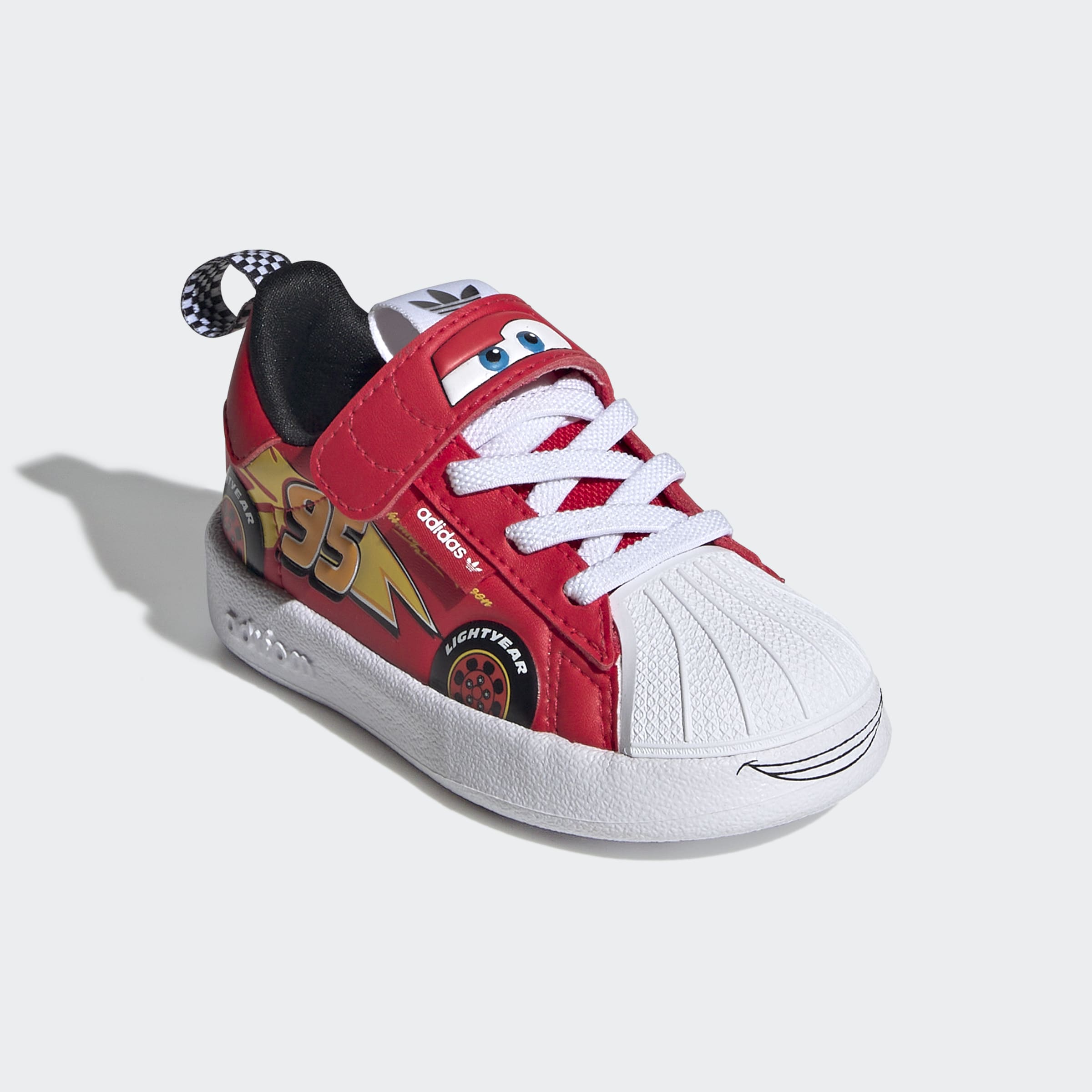 Toddlers adidas Originals Pixar Cars Adifom Superstar 360 Shoes Pure Ruby