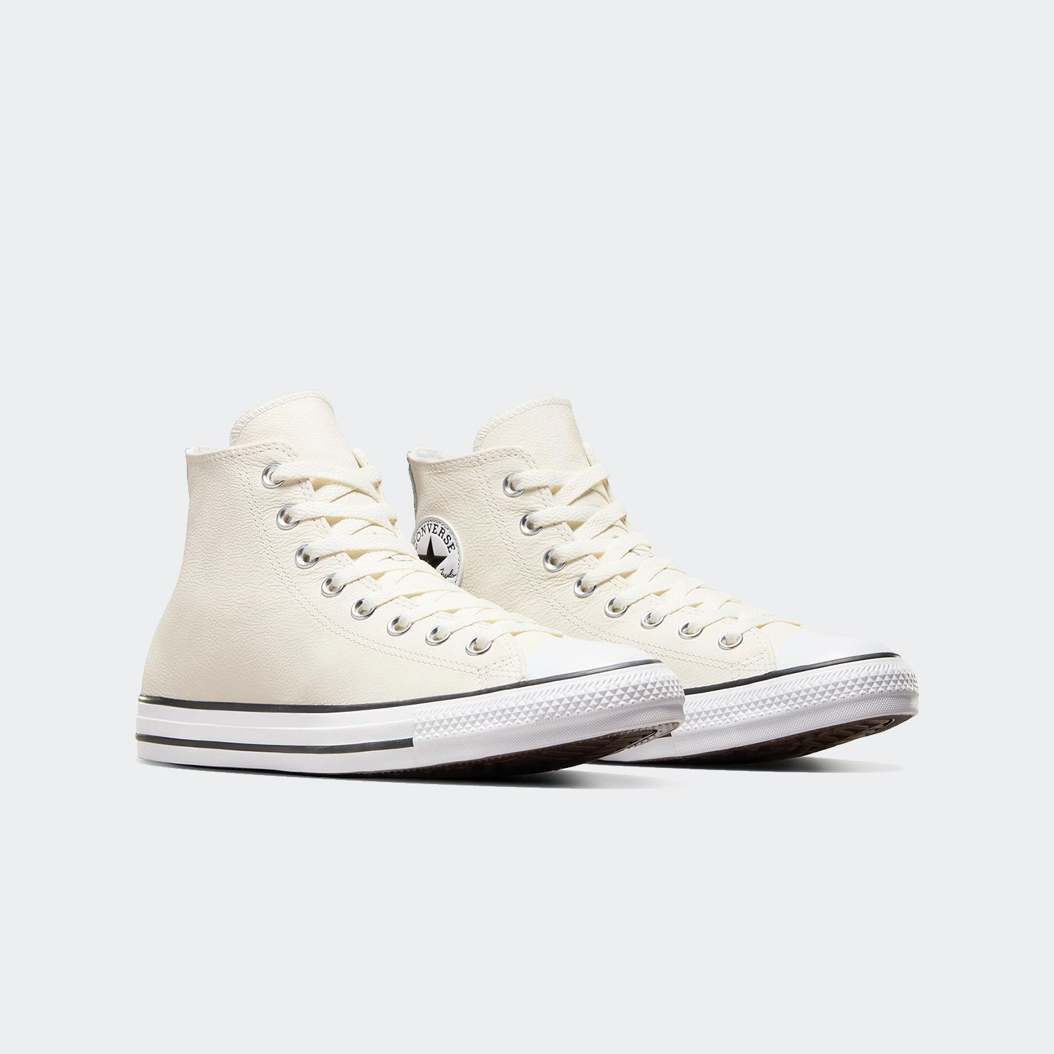Unisex Converse Chuck Taylor All Star Leather High Top Shoes Egret