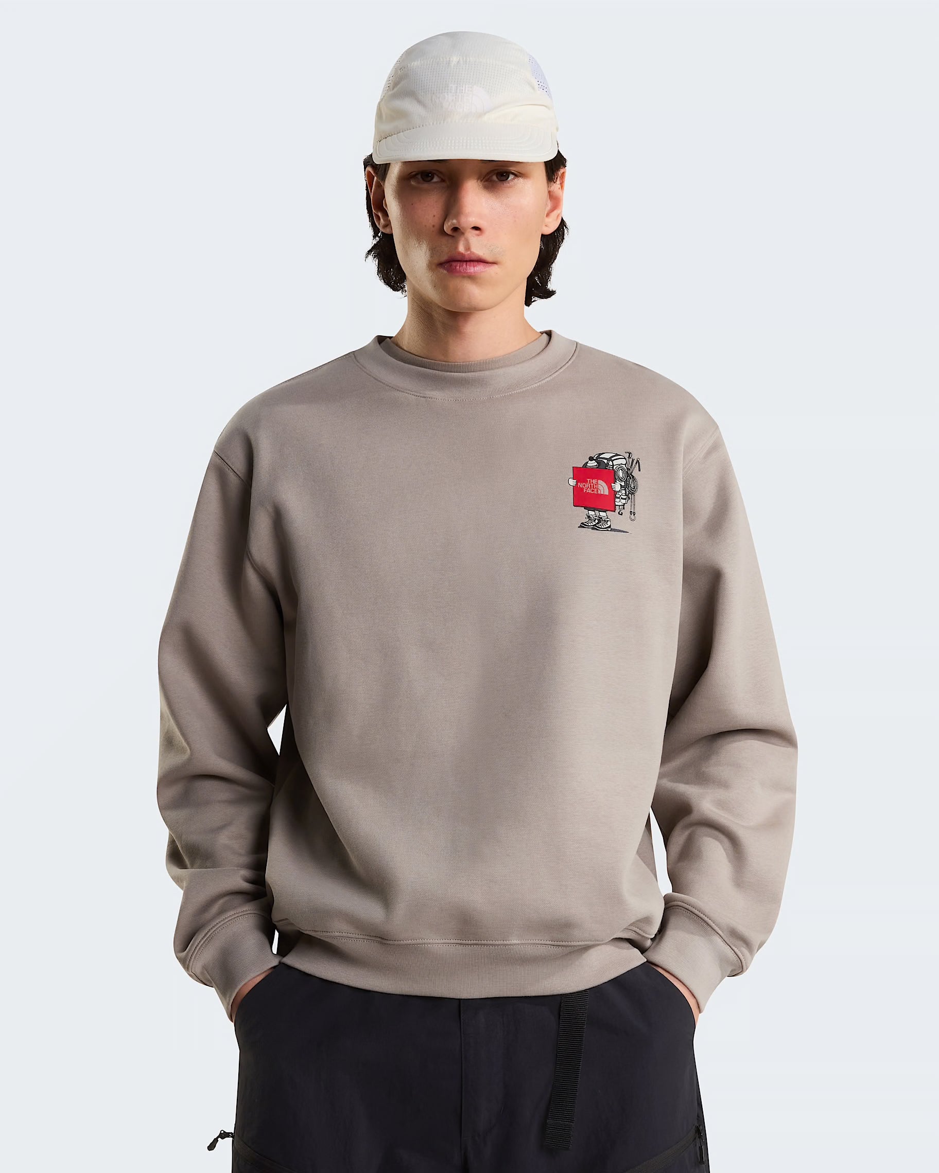 Unisex The North Face Gear Up Get Out Relaxed Sweatshirt Stone Slab