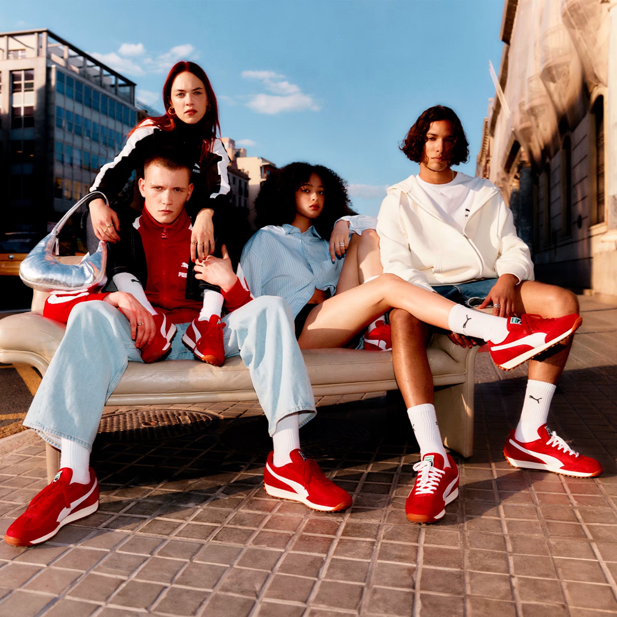 Unisex PUMA Easy Rider Vintage Sneakers Red