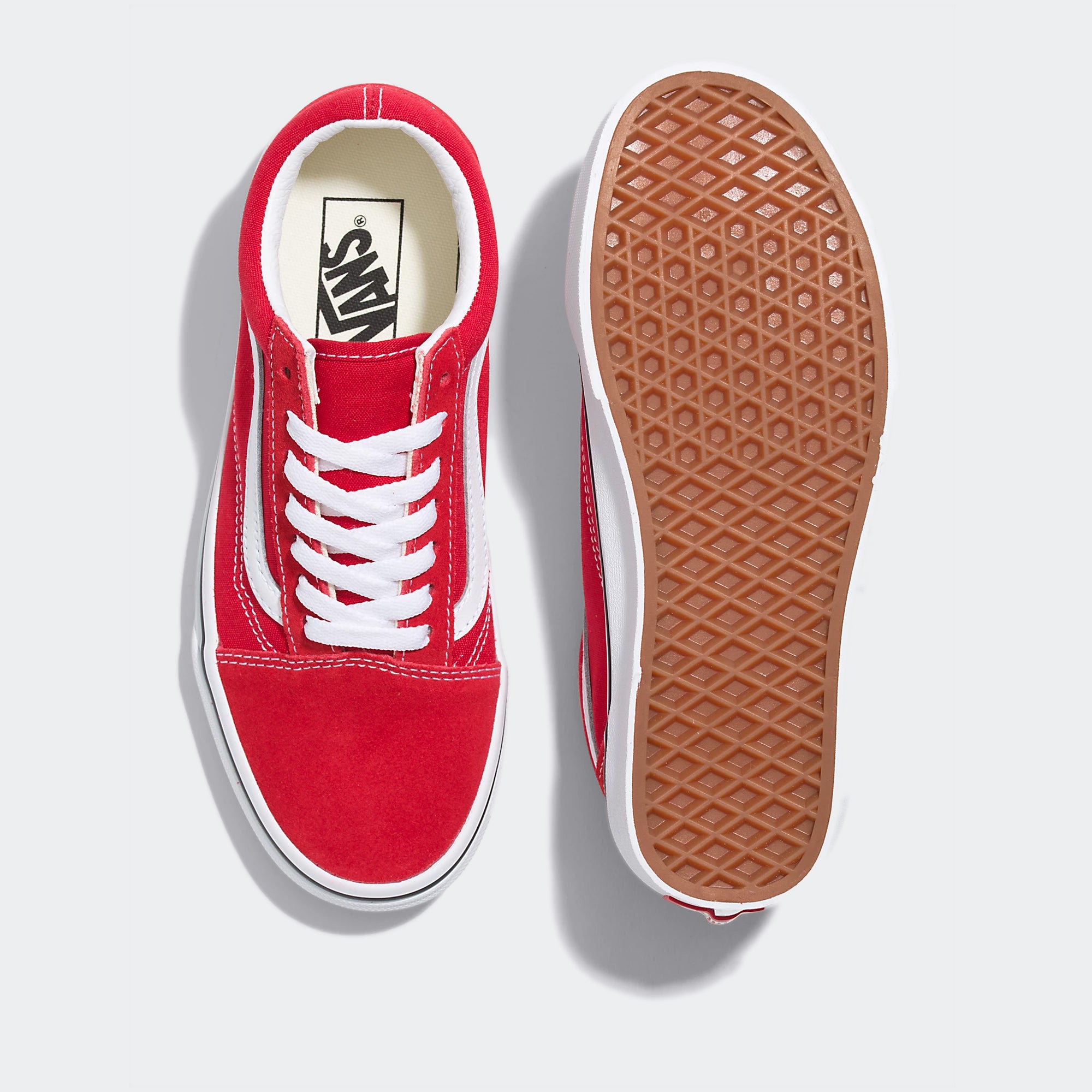 Unisex Vans Canvas Old Skool Shoes Racing Red