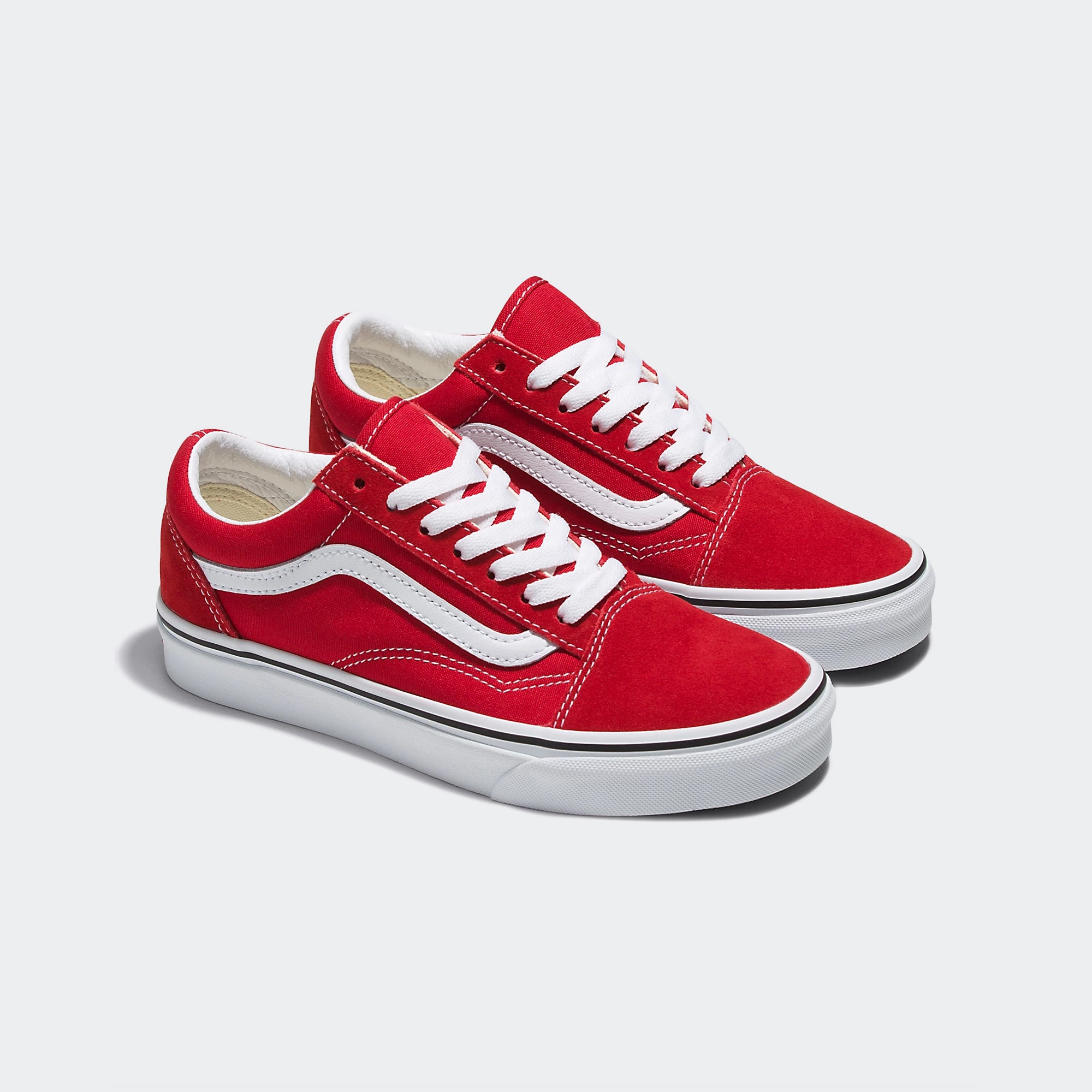 Unisex Vans Canvas Old Skool Shoes Racing Red