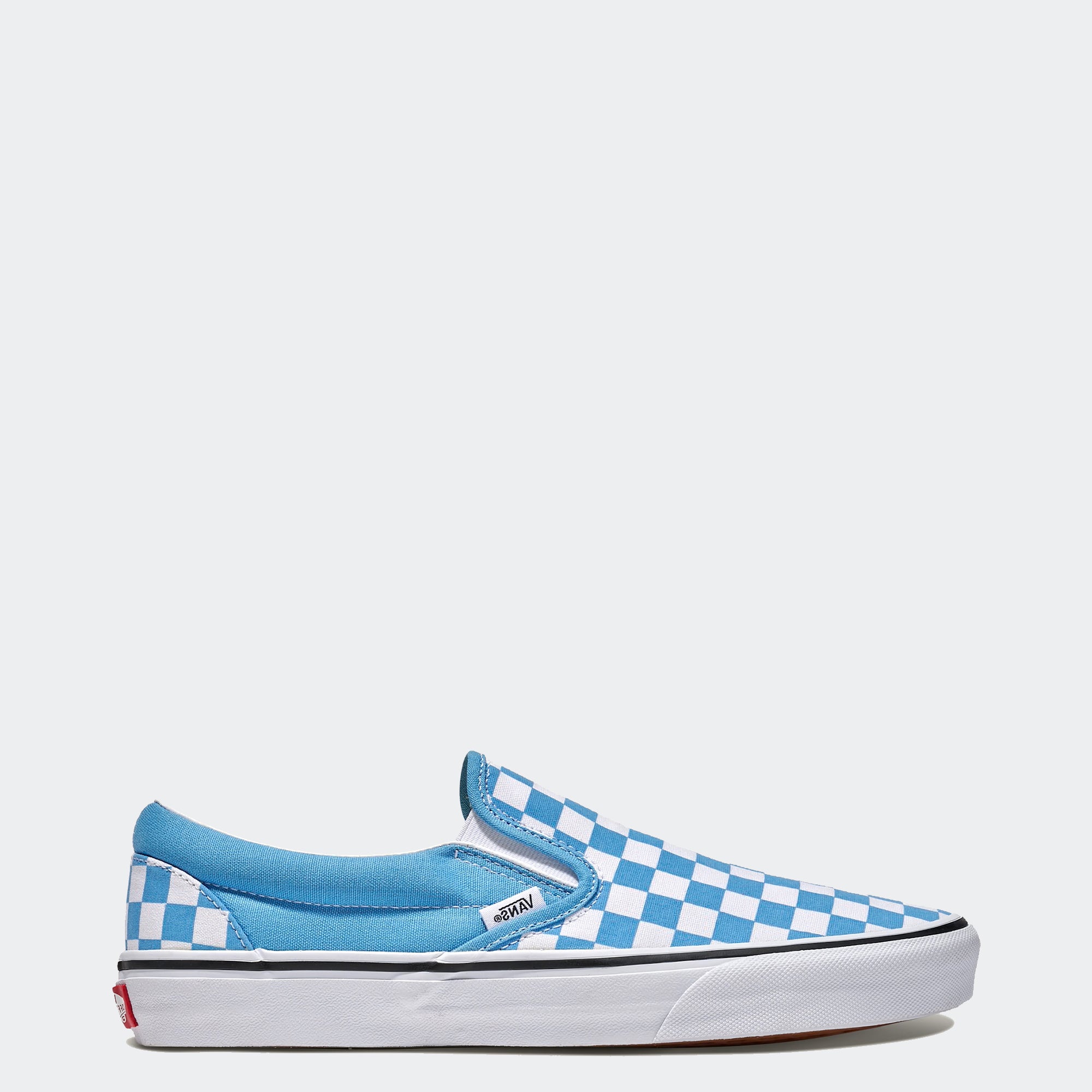 Unisex Vans Classic Slip-On Checkerboard Shoes Heritage Blue / White