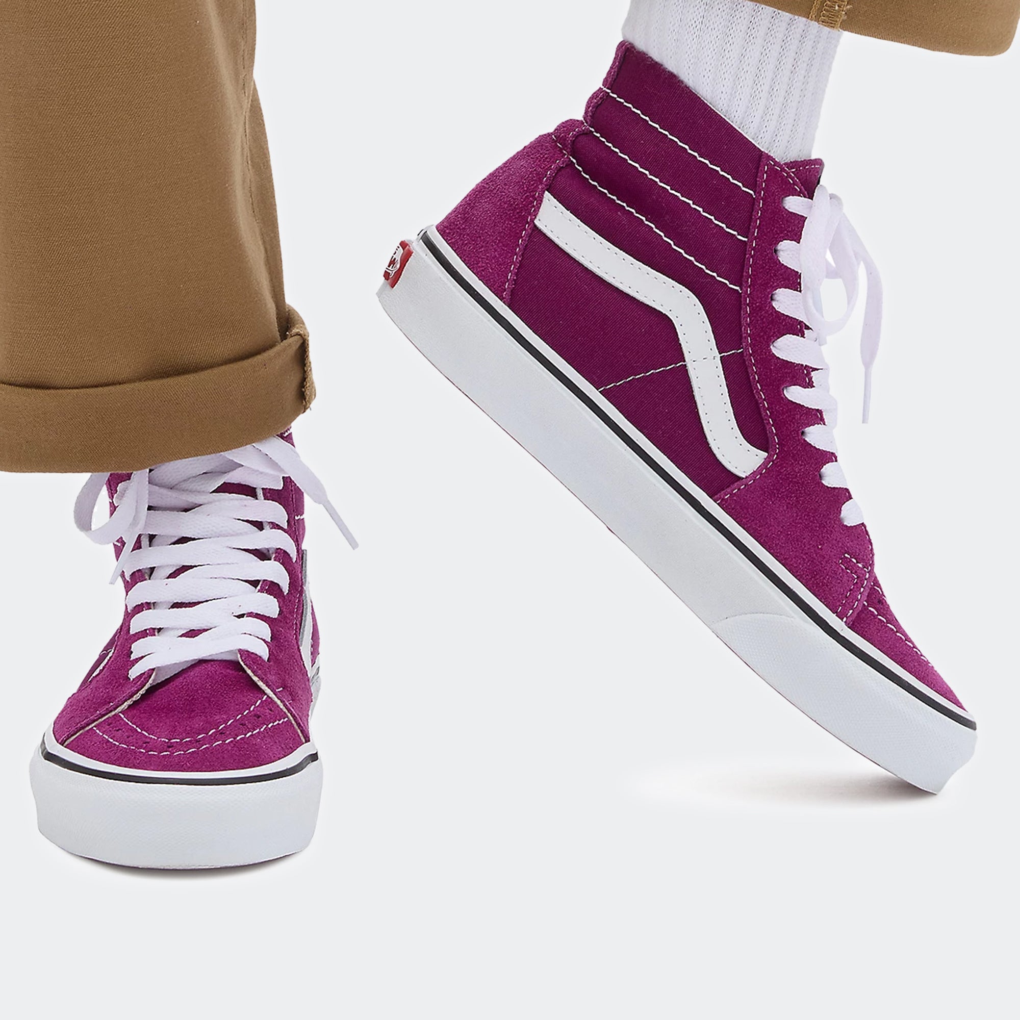 Unisex Vans Color Theory Sk8-Hi Tapered Shoes Dark Purple