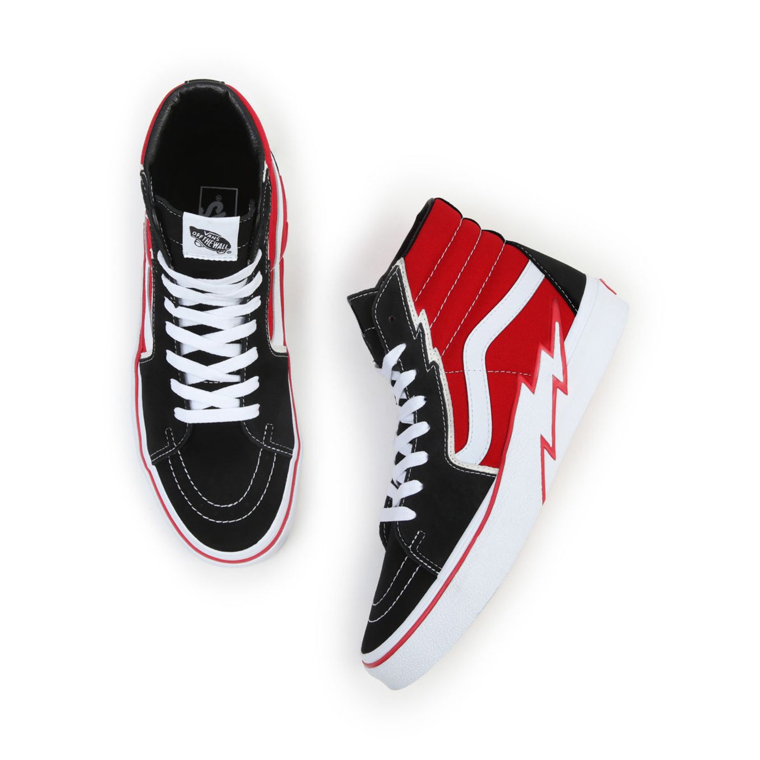 Unisex Vans Sk8-Hi Bolt Shoes Black/Red
