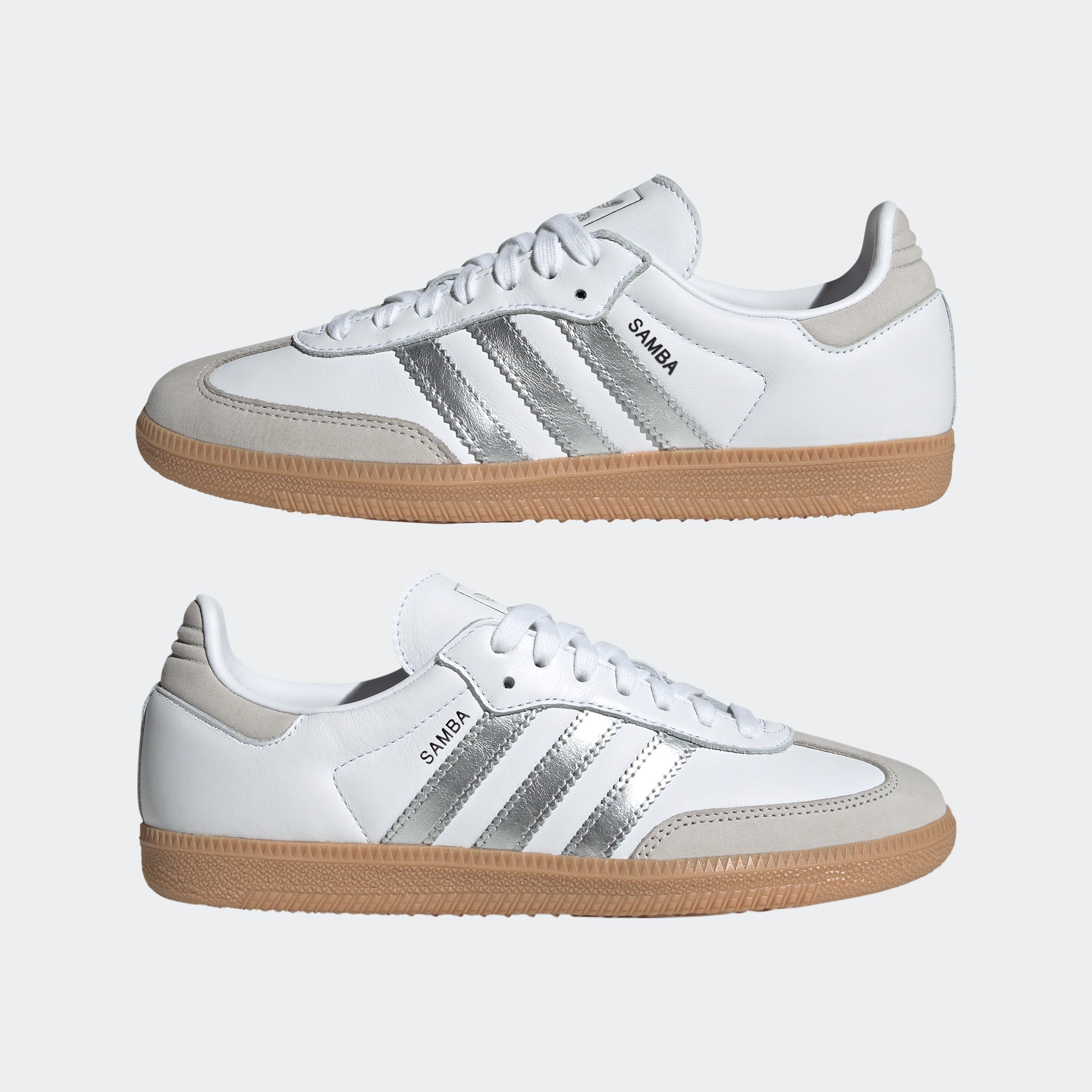 Unisex adidas Originals Samba OG Shoes Cloud White / Silver Metallic / Grey One
