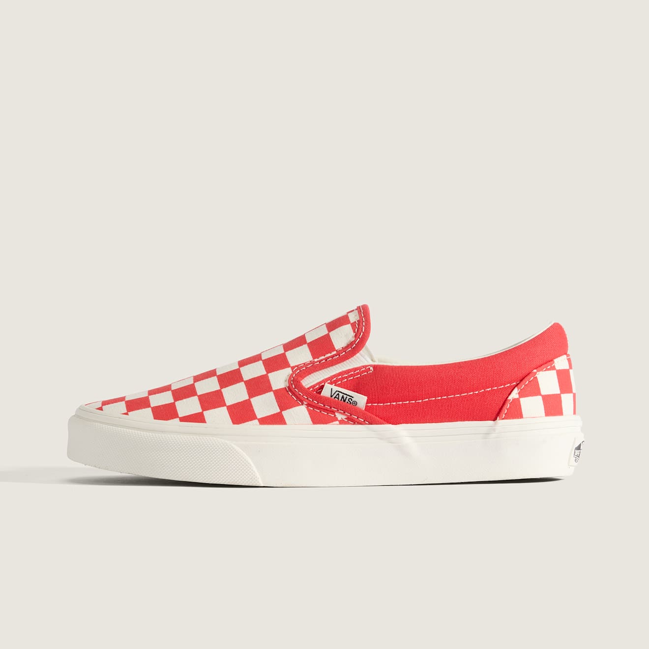 Unisex Vans Classic Slip-On Checkerboard Shoes Tomato