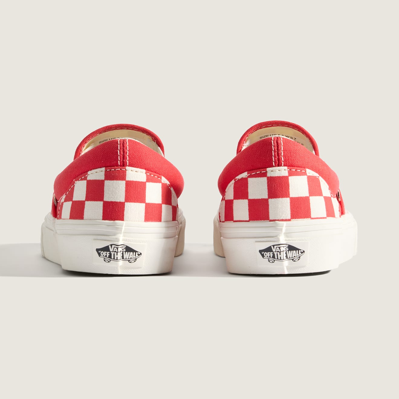 Unisex Vans Classic Slip-On Checkerboard Shoes Tomato
