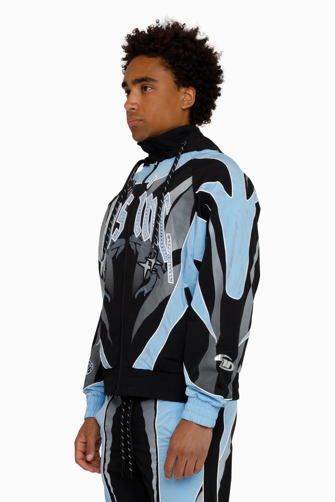Men's Smoke Rise Rising Colorblock Windbreaker Jacket Blue Bell
