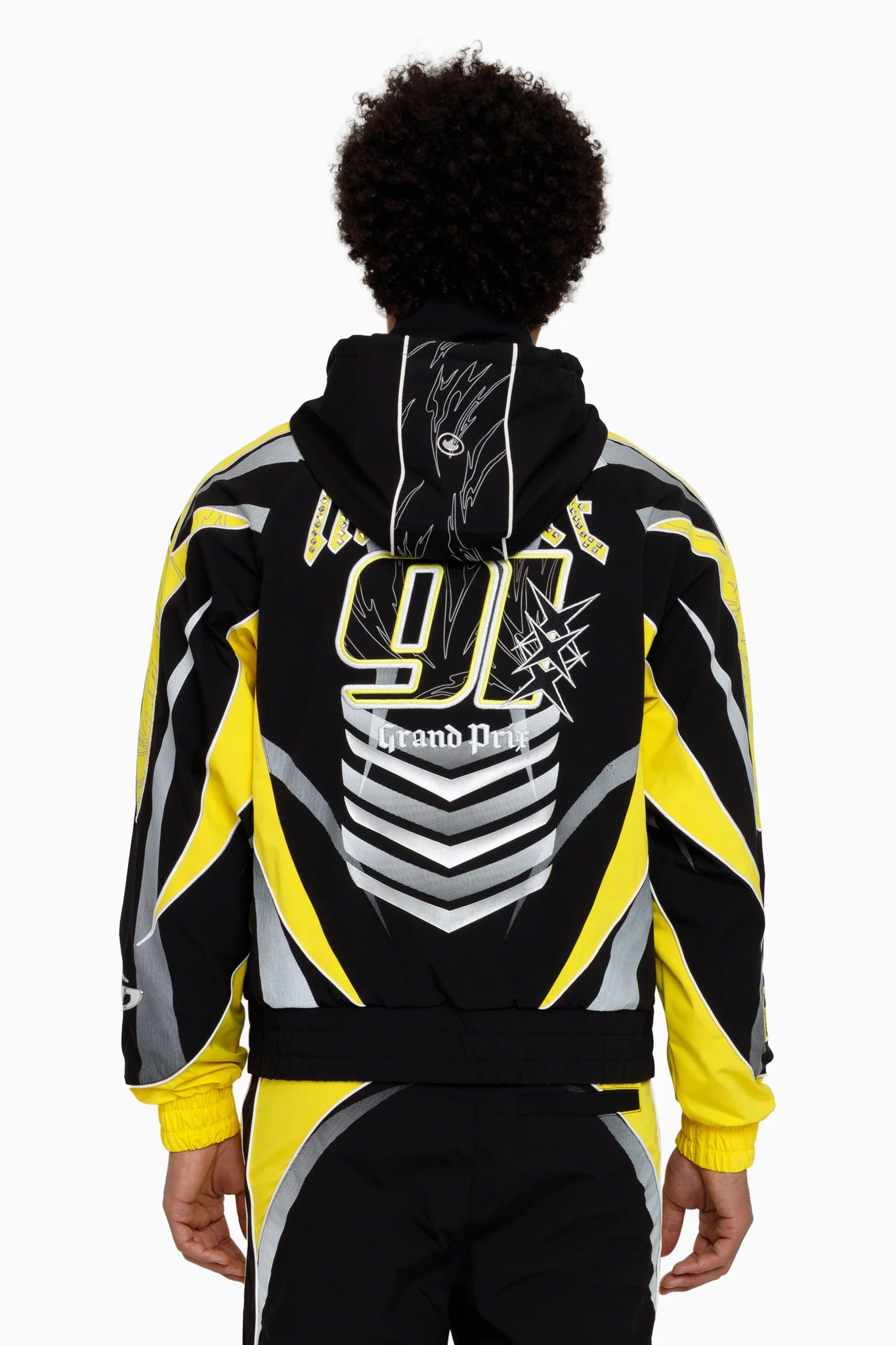 Men's Smoke Rise Rising Colorblock Windbreaker Jacket Cyber Yellow