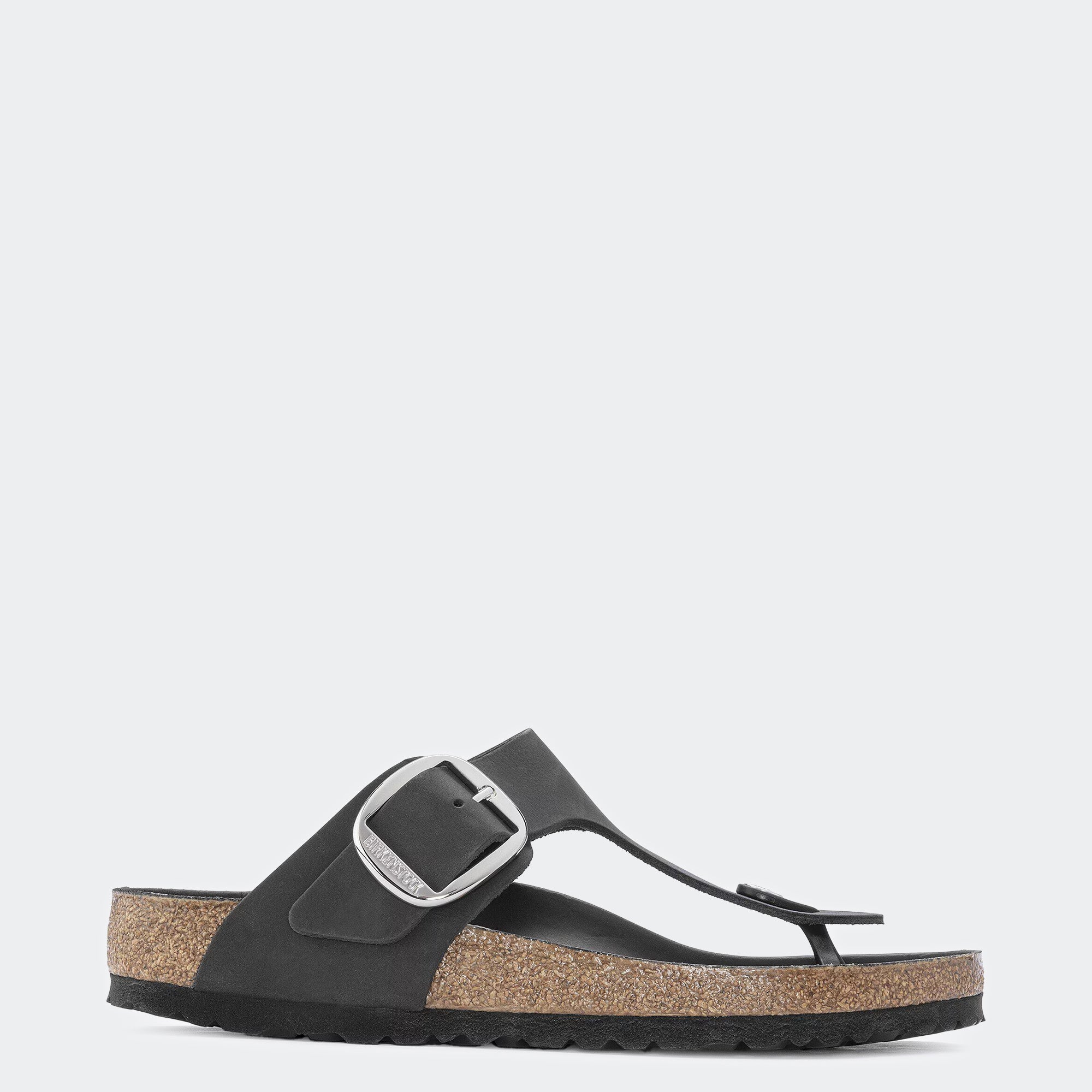 Women's BIRKENSTOCK Gizeh Big Buckle Oiled Leather Black