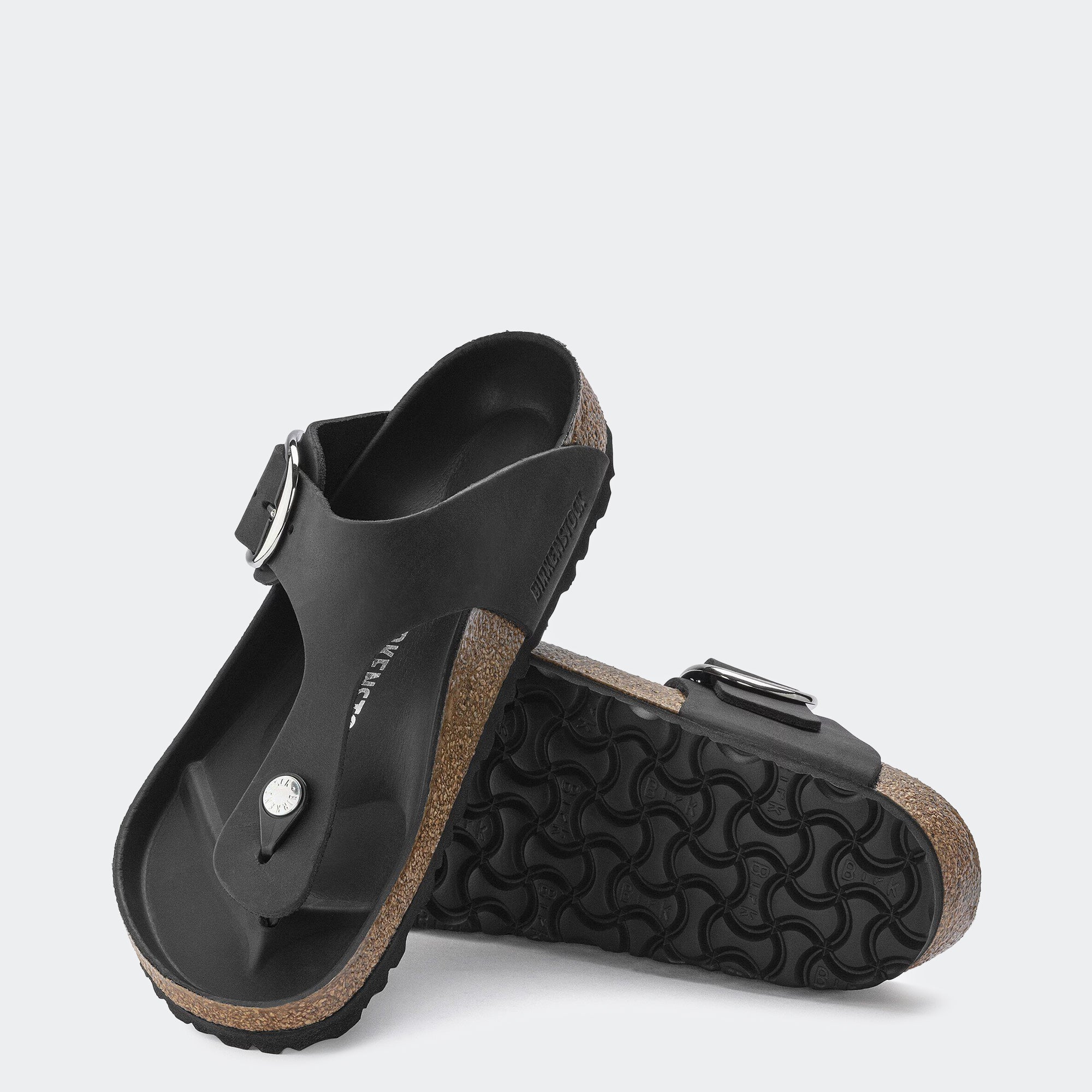 Women's BIRKENSTOCK Gizeh Big Buckle Oiled Leather Black