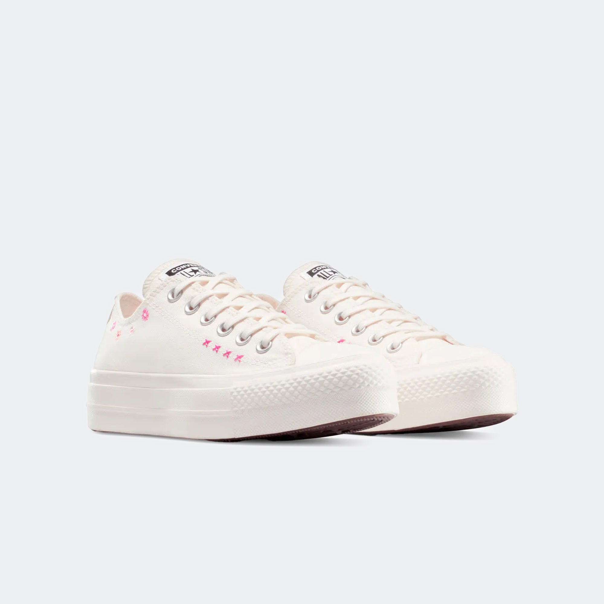Women's Converse Chuck Taylor All Star Lift Ox Platform Low Top Shoes Egret Floral