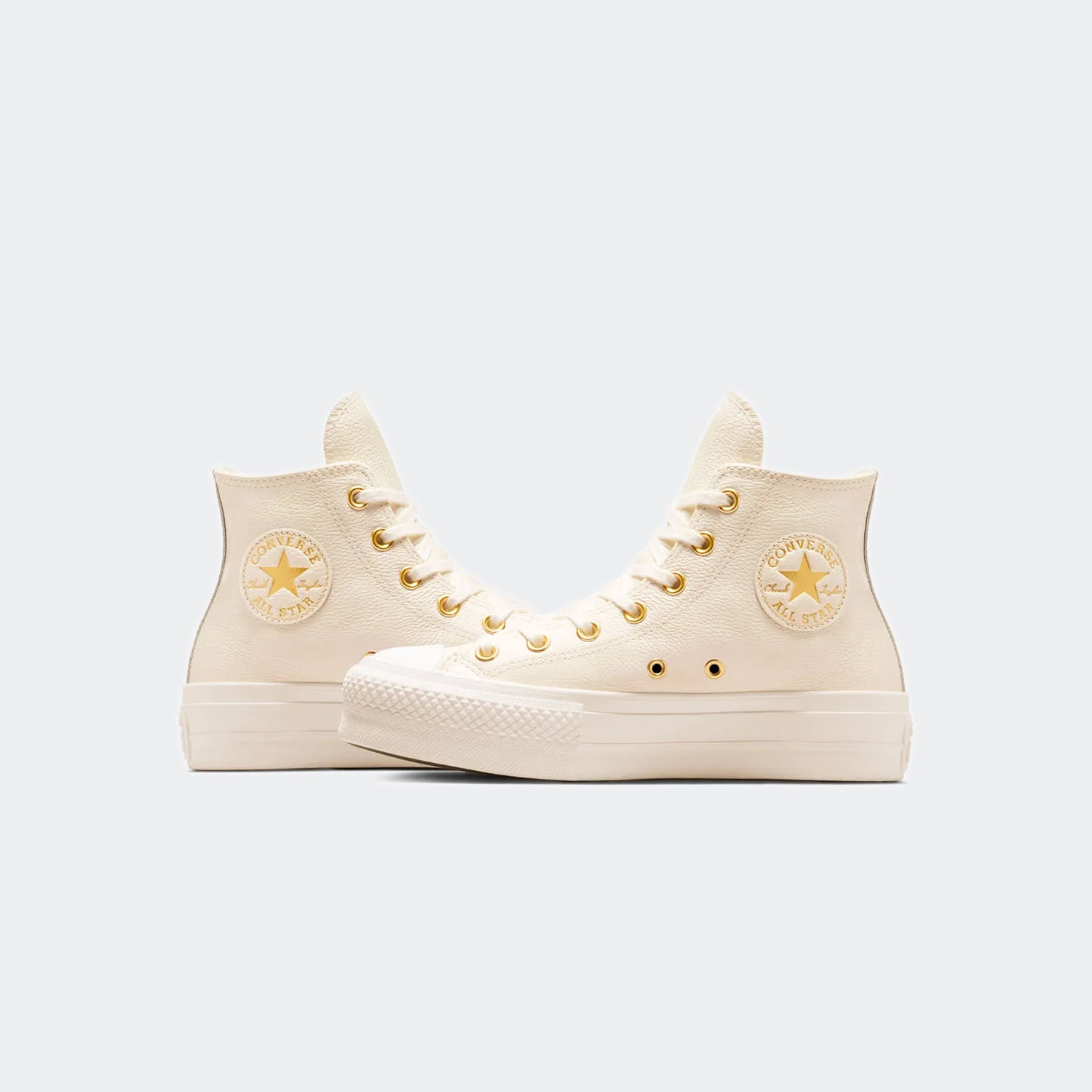Women's Converse Chuck Taylor All Star Lift Platform Golden Hits Shoes Egret
