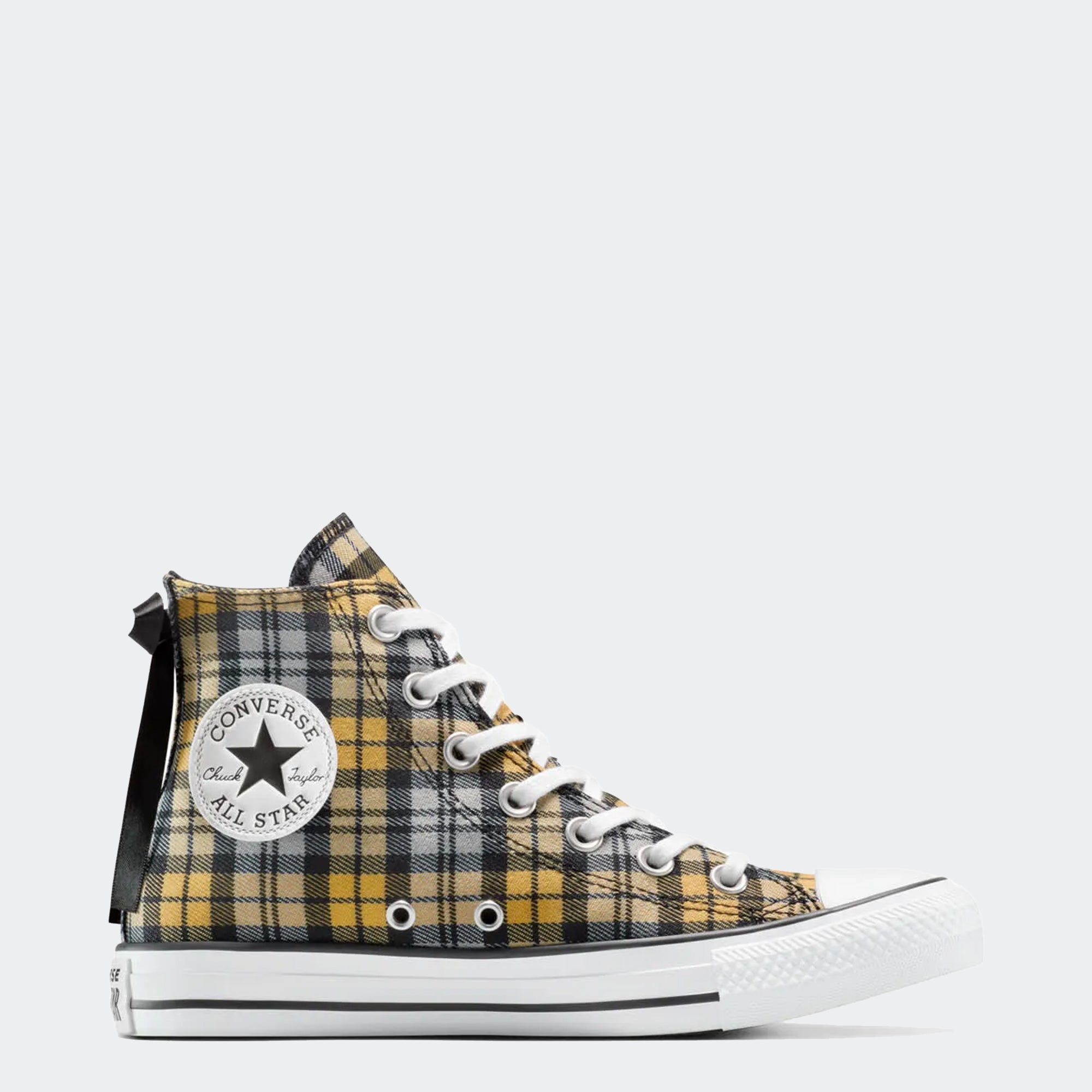 Women's Converse Chuck Taylor All Star High Yellow Plaid / Black / White
