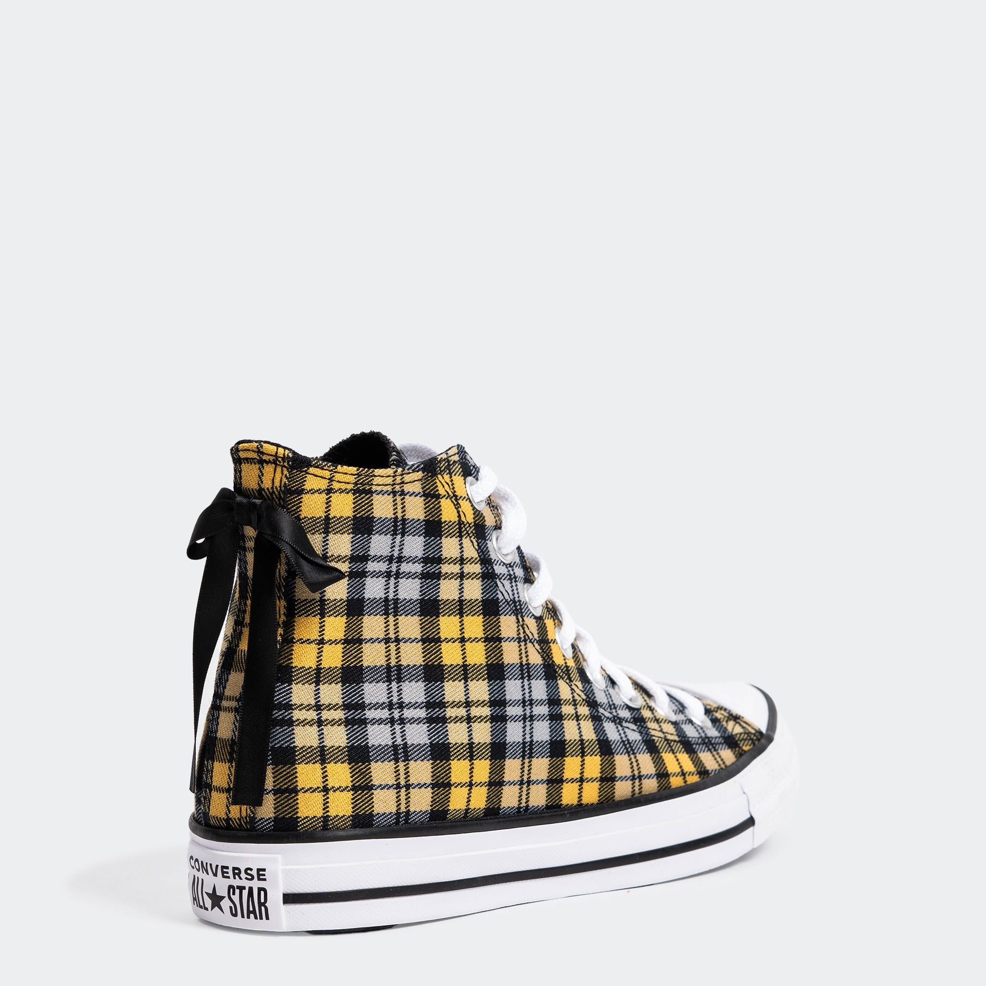 Women's Converse Chuck Taylor All Star High Yellow Plaid / Black / White