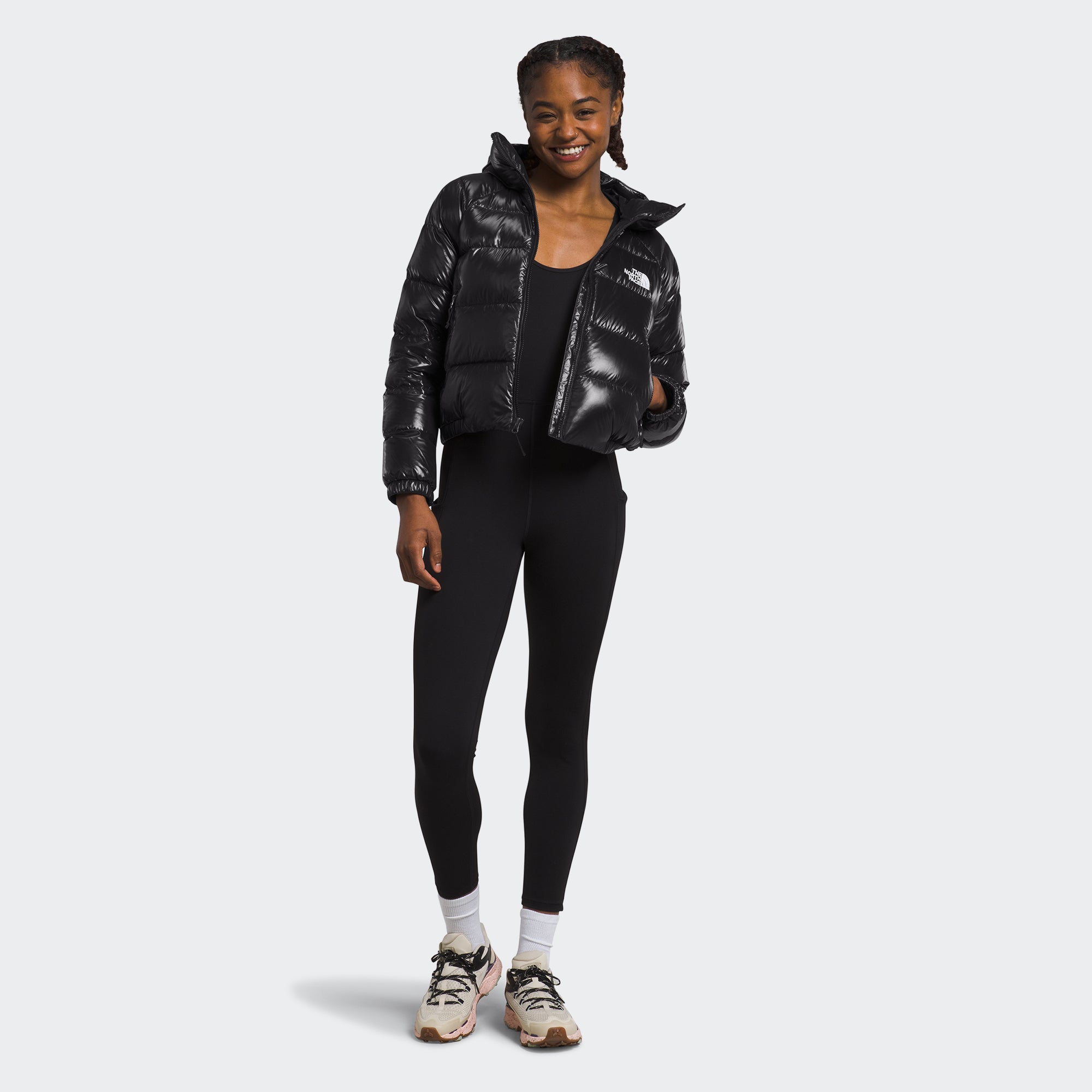 Women's The North Face Hydrenalite Down Hoodie Jacket Black Shine