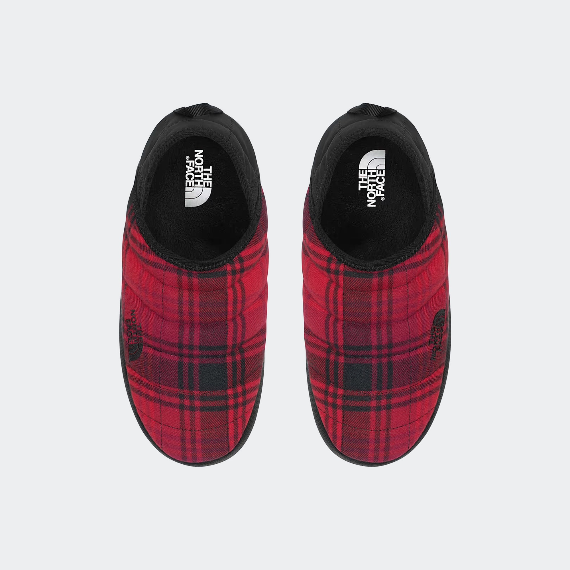 Women's The North Face Thermoball Traction V Novelty Mules Red Plaid