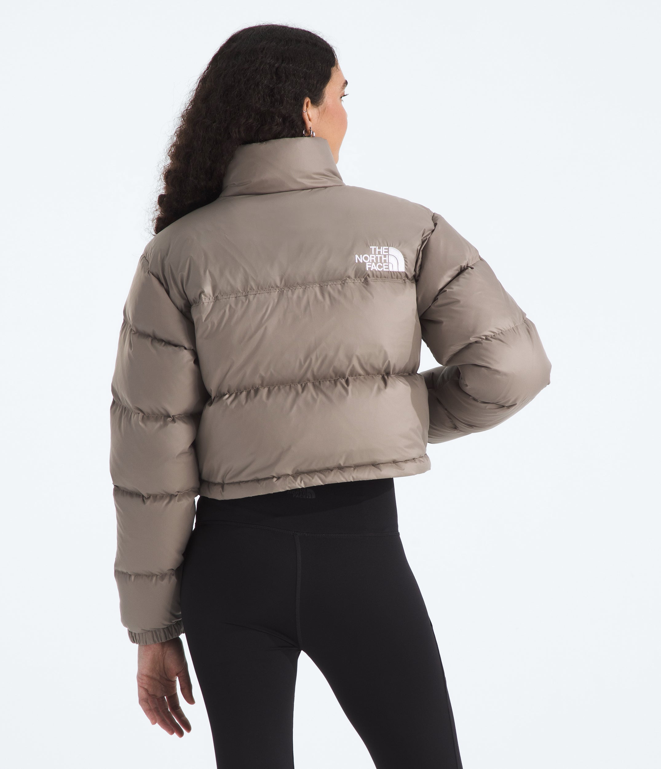 Women's The North Face Nuptse Short Jacket Mocha Brown