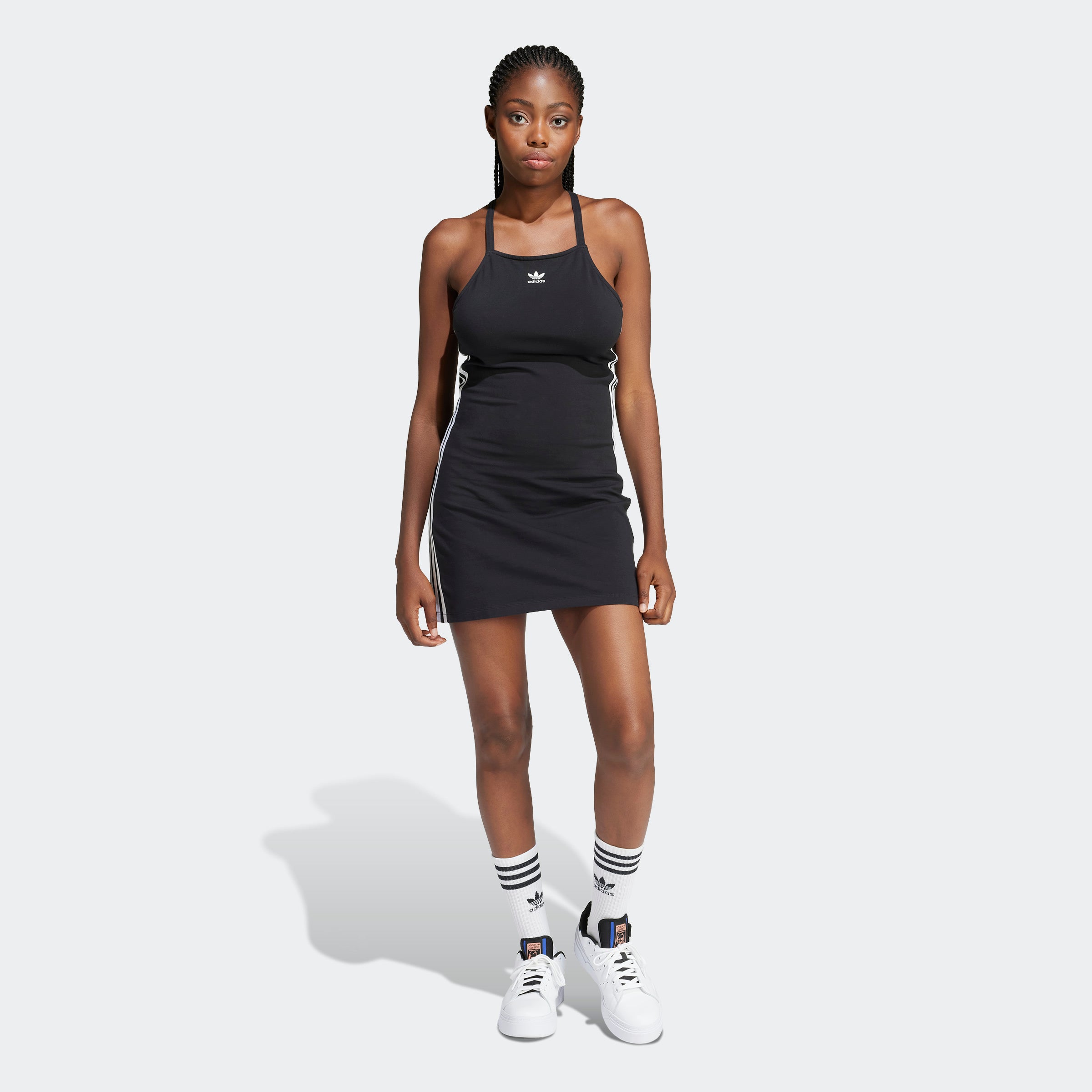 Women's adidas Originals 3-Stripes Mini Dress Black