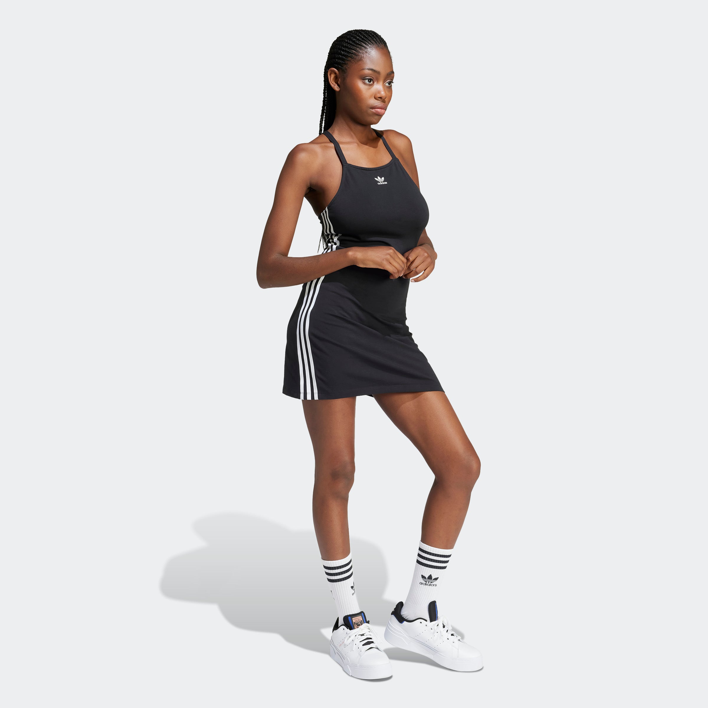 Women's adidas Originals 3-Stripes Mini Dress Black