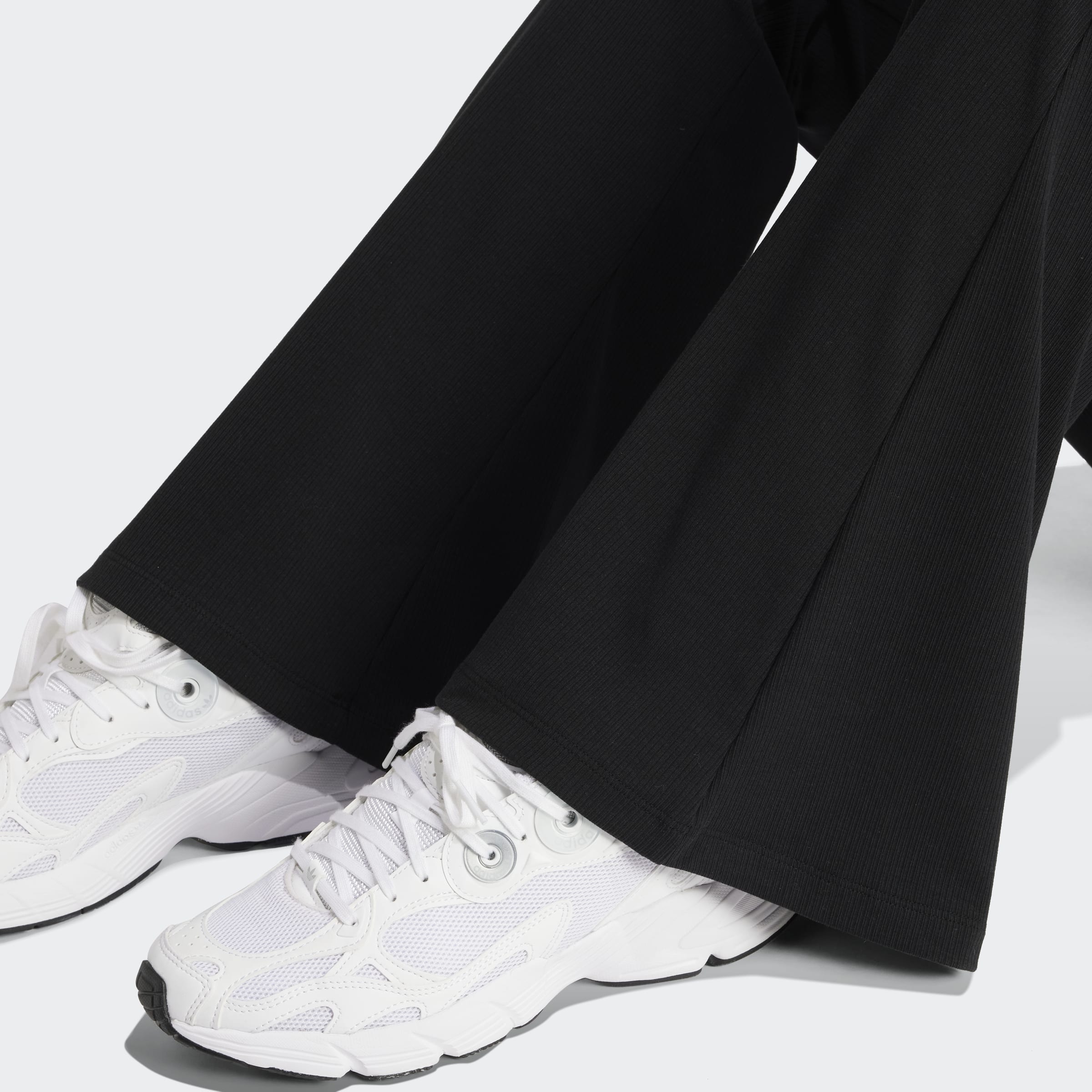Women's adidas Originals Essentials Rib Flared Leggings Black
