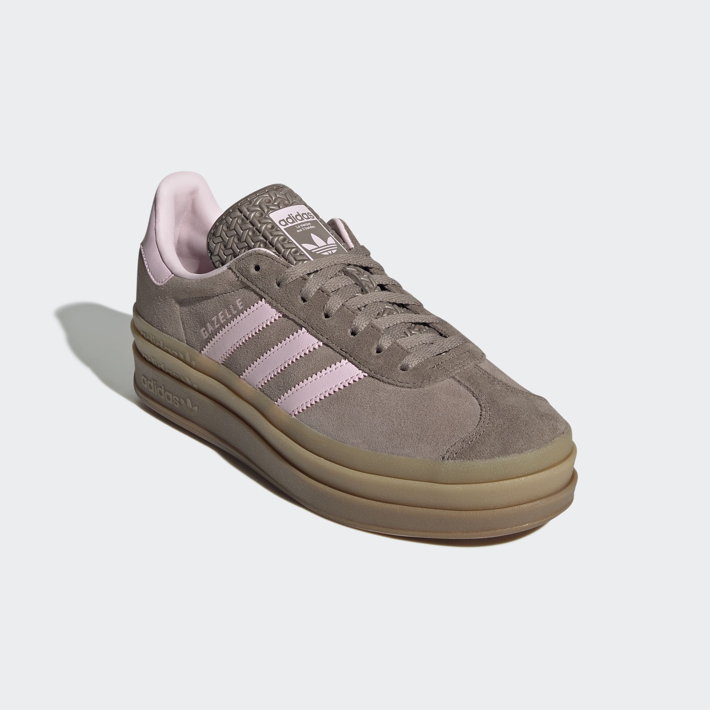 Women's adidas Originals Gazelle Bold Shoes Trace Brown / Clear Pink / Earth Strata