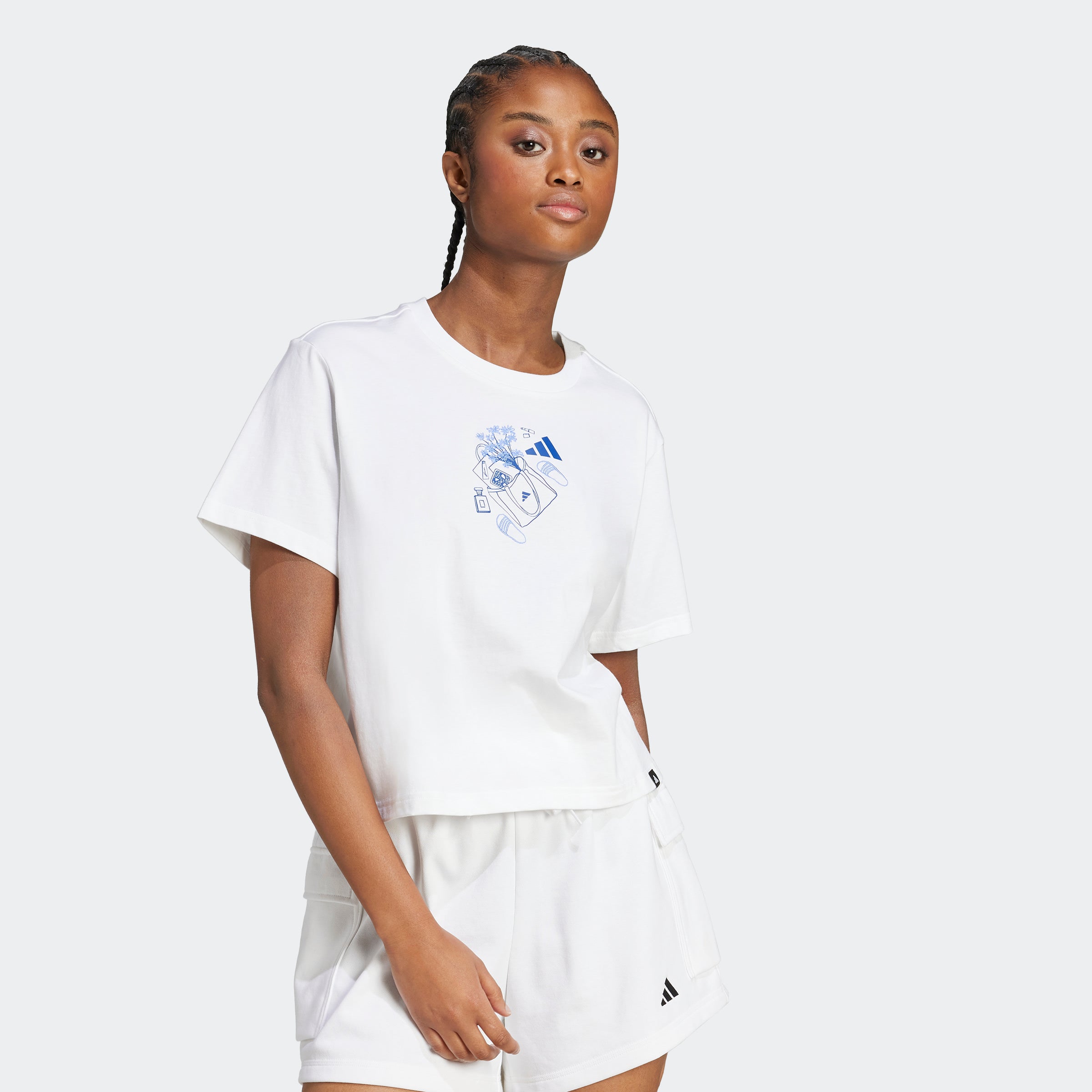 Women's adidas Sportswear Mini Graphic Tee White